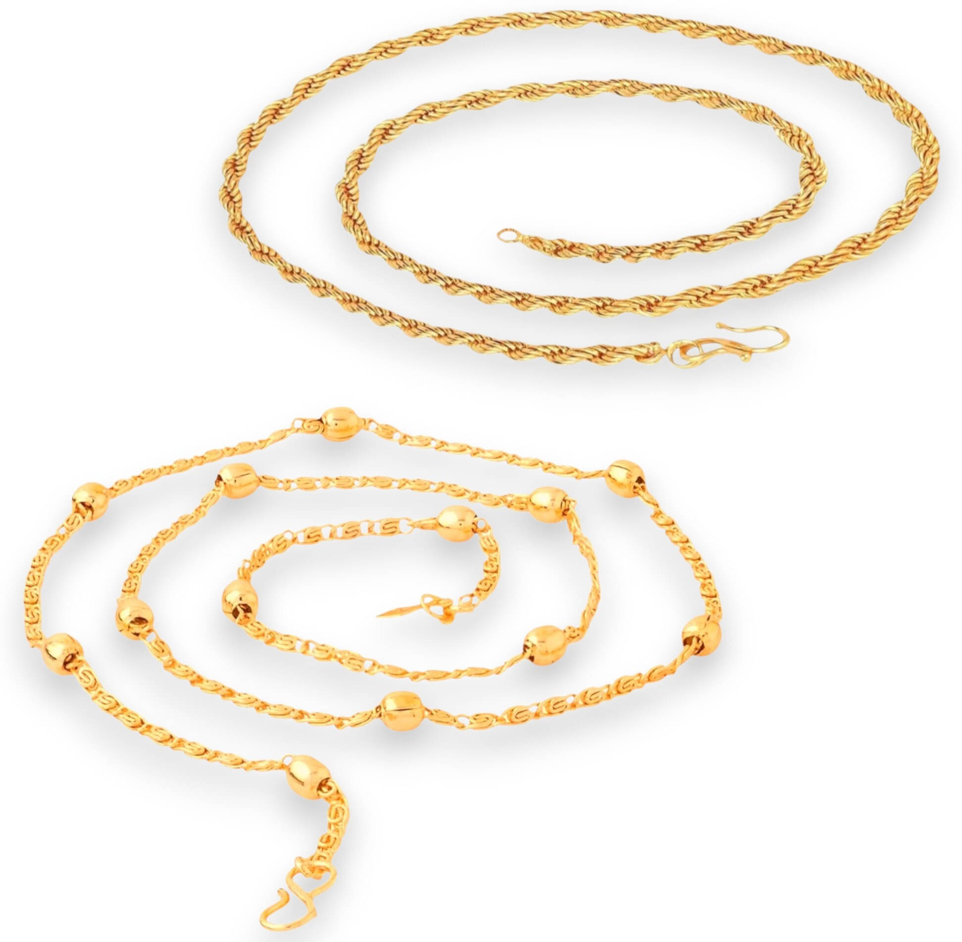 AKLINA Gold Plated Chains Combo ( Set of 2 )     			AKLINA Gold Plated Chains Combo ( Set of 2 )