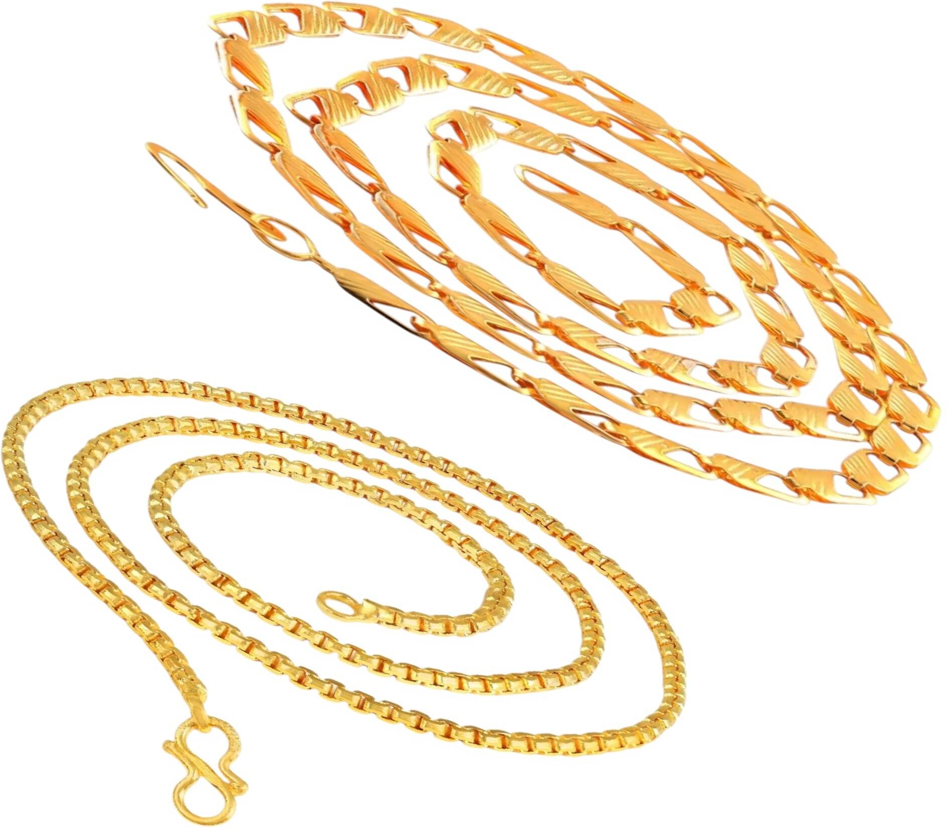 AKLINA Gold Plated Chains Combo ( Set of 2 ) AKLINA Gold Plated Chains Combo ( Set of 2 )