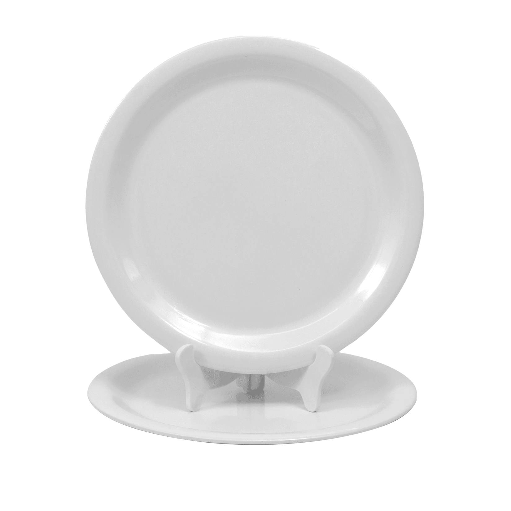     			ARIYA 2 Pcs Melamine White Full Plate