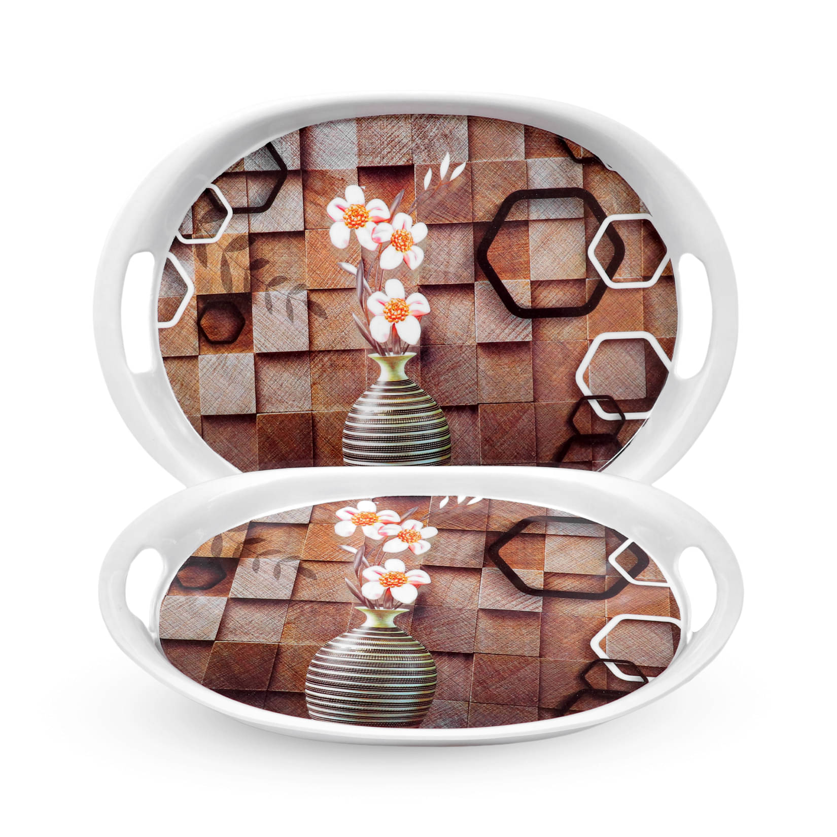 ARIYA ARI-AT-549-M4-PC-2 Printed Melamine Serving Plate 700 ml Multicolor ( Set of 2 ) ARIYA ARI-AT-549-M4-PC-2 Printed Melamine Serving Plate 700 ml Multicolor ( Set of 2 )