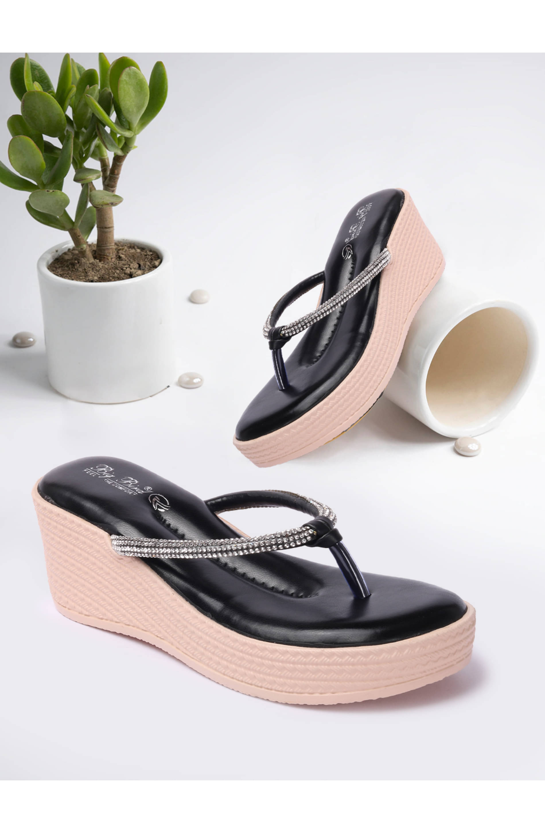     			Big Bird Footwear Black Women's Sandal Heels