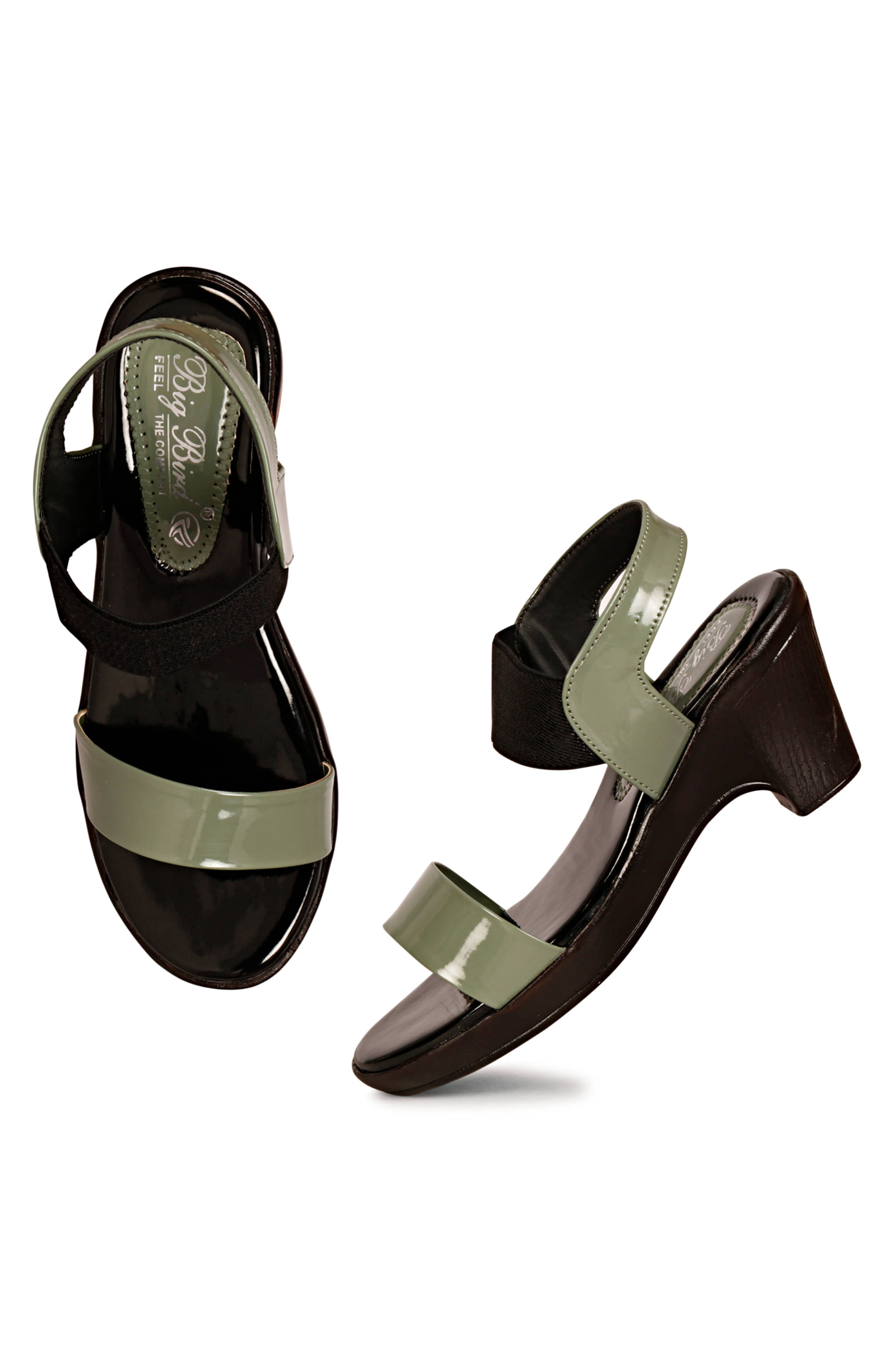 Big Bird Footwear Green Women's Sandal Heels Big Bird Footwear Green Women's Sandal Heels
