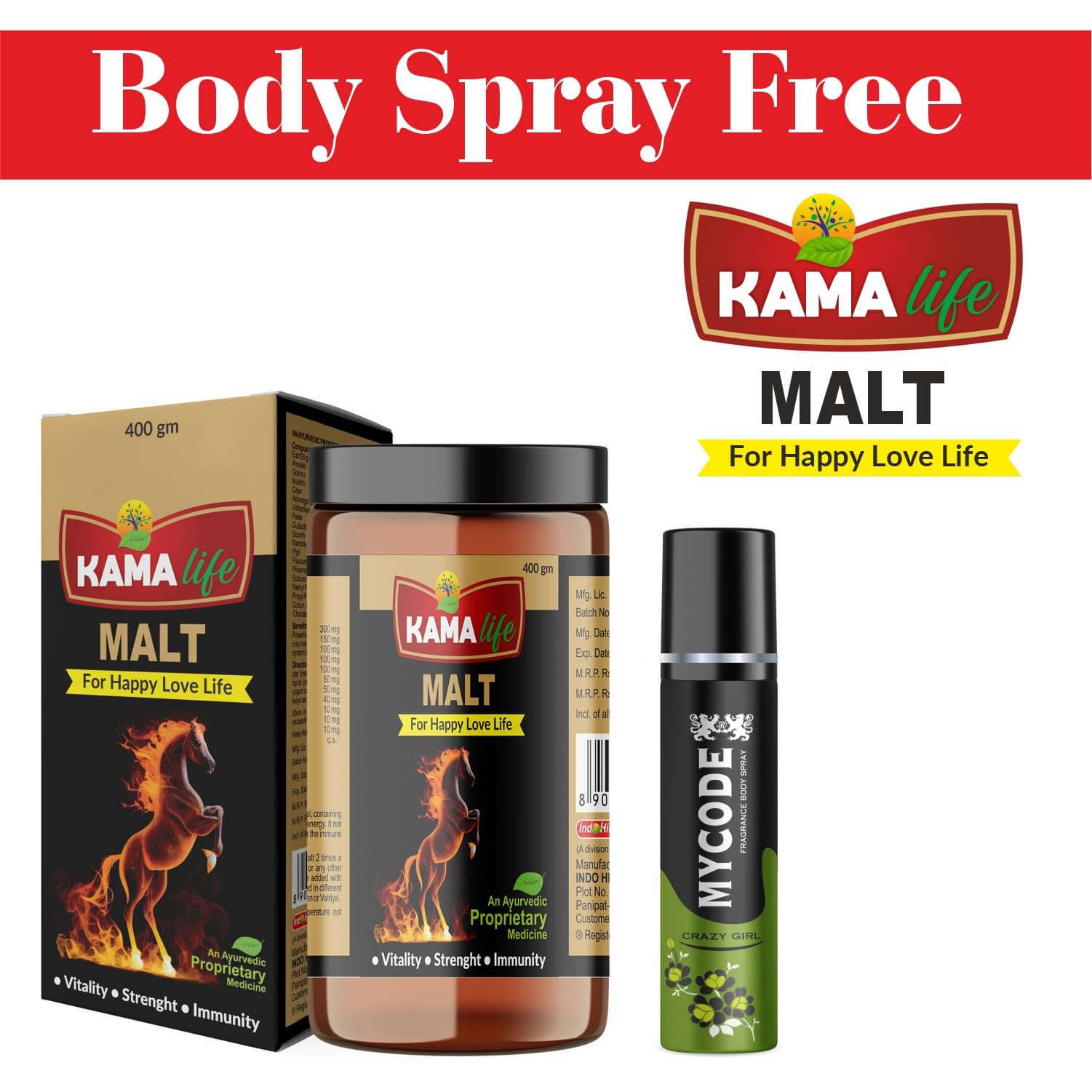     			Buy Kama Life Malt And Get 1 Perfume