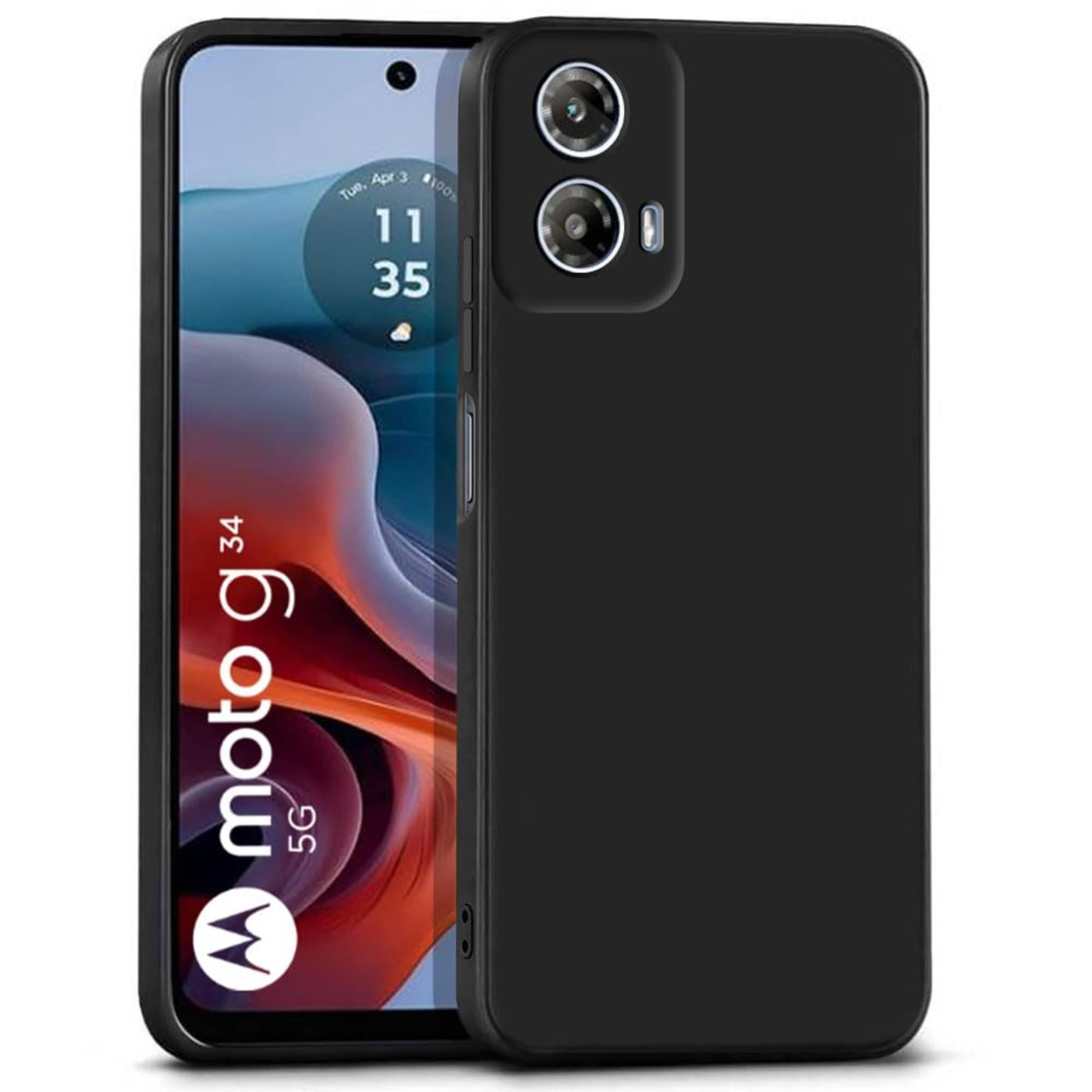     			Case Vault Covers Silicon Soft cases Compatible For Silicon Moto G34 5G ( )