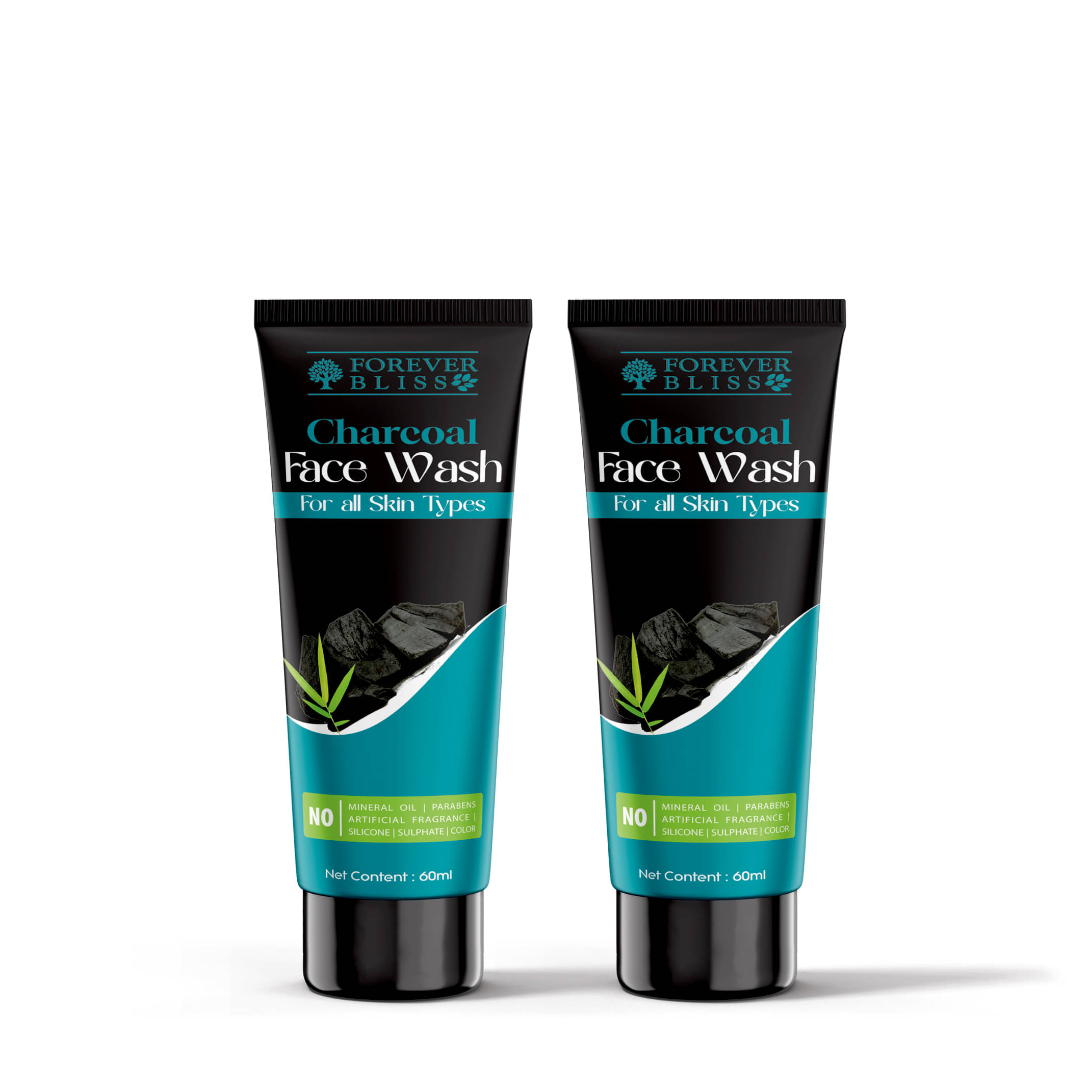     			Charcoal Face wash For Skin Brightening & Deep Cleansing (Pack Of 2)