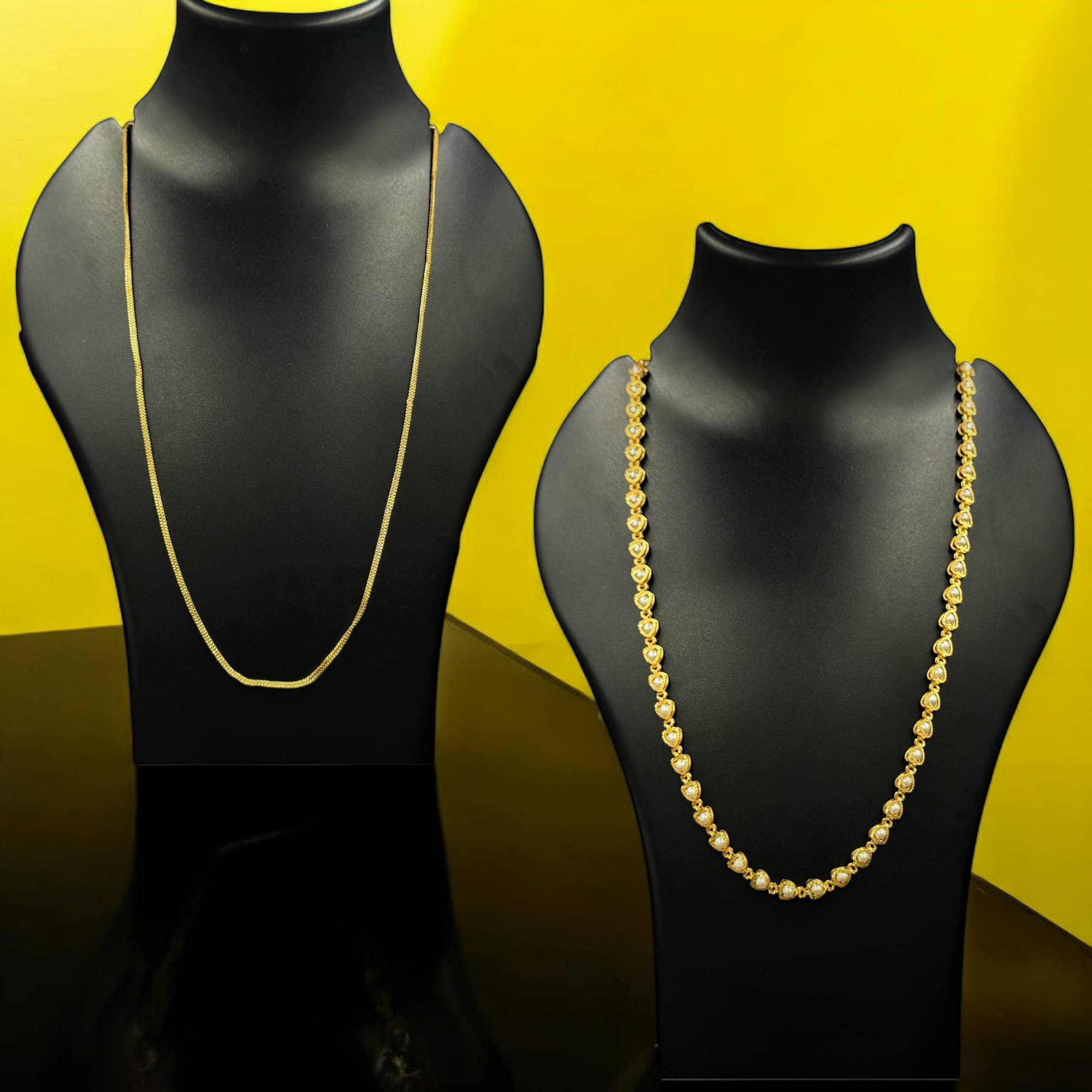 Charms Gold Plated Chains Combo ( Set of 2 )     			Charms Gold Plated Chains Combo ( Set of 2 )