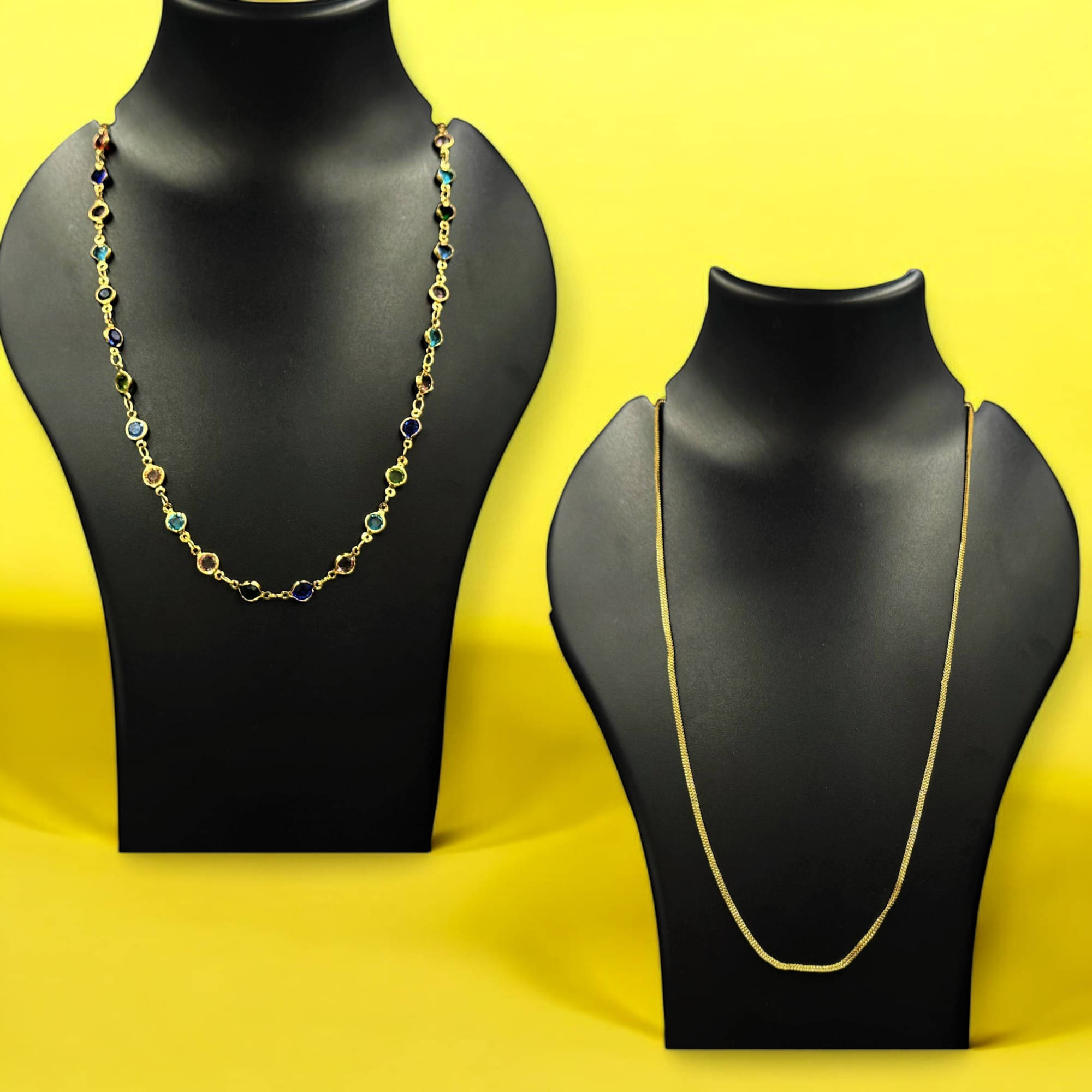 Charms Gold Plated Chains Combo ( Set of 2 ) Charms Gold Plated Chains Combo ( Set of 2 )