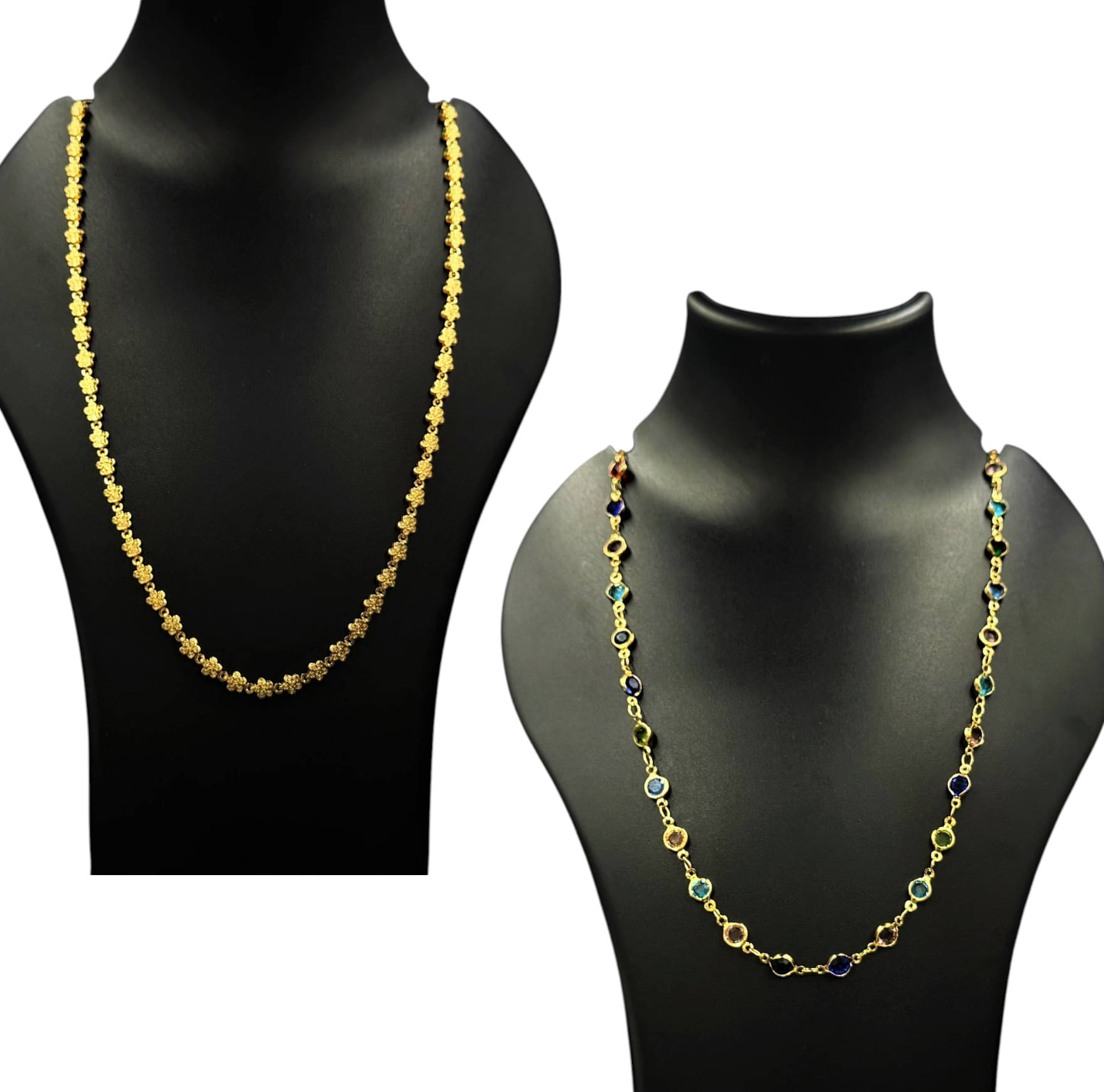 Charms Gold Plated Chains Combo ( Set of 2 ) Charms Gold Plated Chains Combo ( Set of 2 )