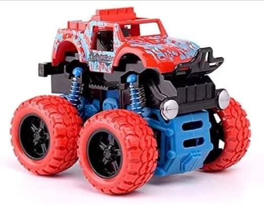 FREEDY Trucks toys for boys, 360 degree rotation 4 wheels drive durable friction powered truck toys for kids inertia car toys for toddlers gifts for kids (pack of 1)Multi color     			FREEDY Trucks toys for boys, 360 degree rotation 4 wheels drive durable friction powered truck toys for kids inertia car toys for toddlers gifts for kids (pack of 1)Multi color