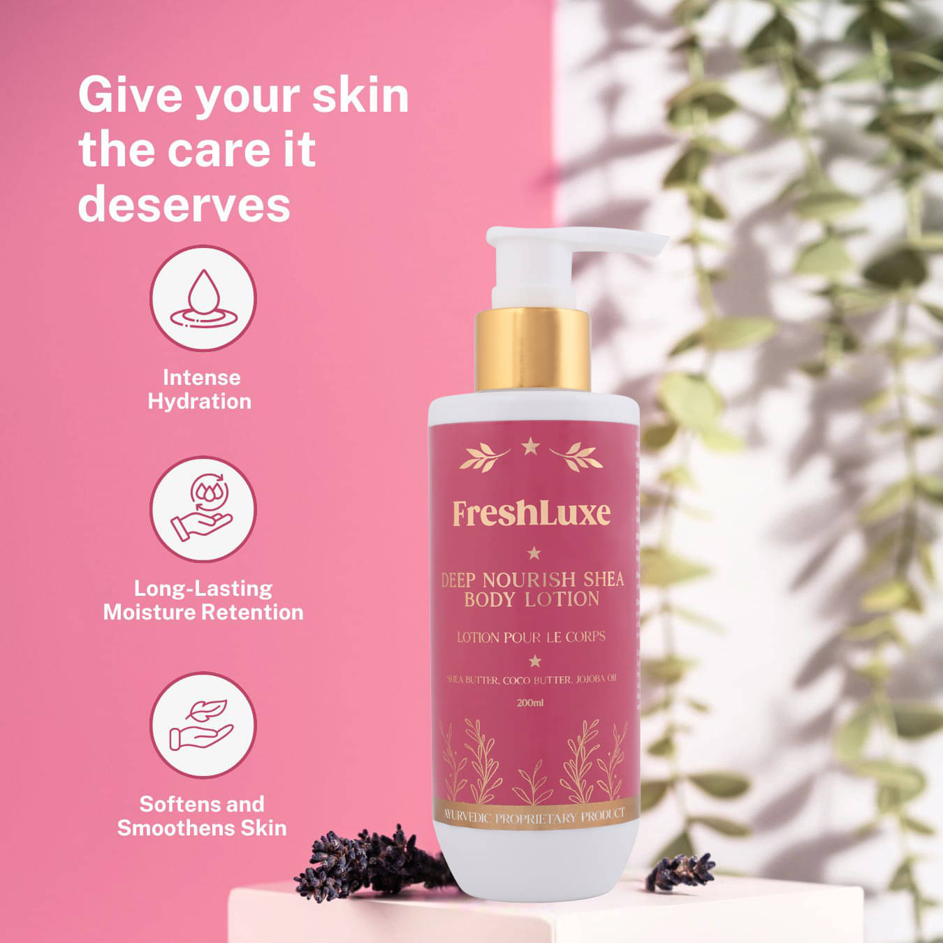     			FreshLuxe Deep Nourishing Body Lotion Shea Butter, Cocoa Butter & Jojoba Oil Intense Hydration 200ml (Pack of 1)