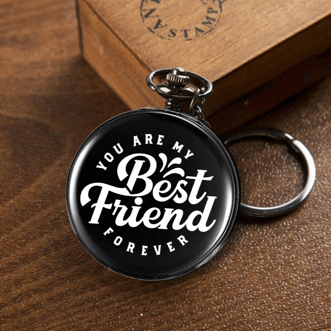 GT Gala Time Best Friendship Theme Pocket Watch Key Chain Vintage Antique Metallic Gift Key Chain     			GT Gala Time Best Friendship Theme Pocket Watch Key Chain Vintage Antique Metallic Gift Key Chain