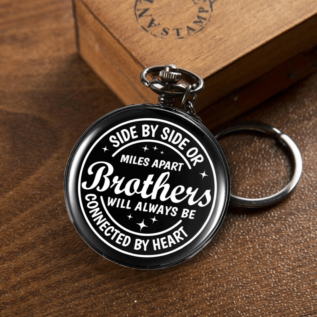     			Pocket watch keyachain creative Unique Gift (Miles Apart Brother) Key Chain