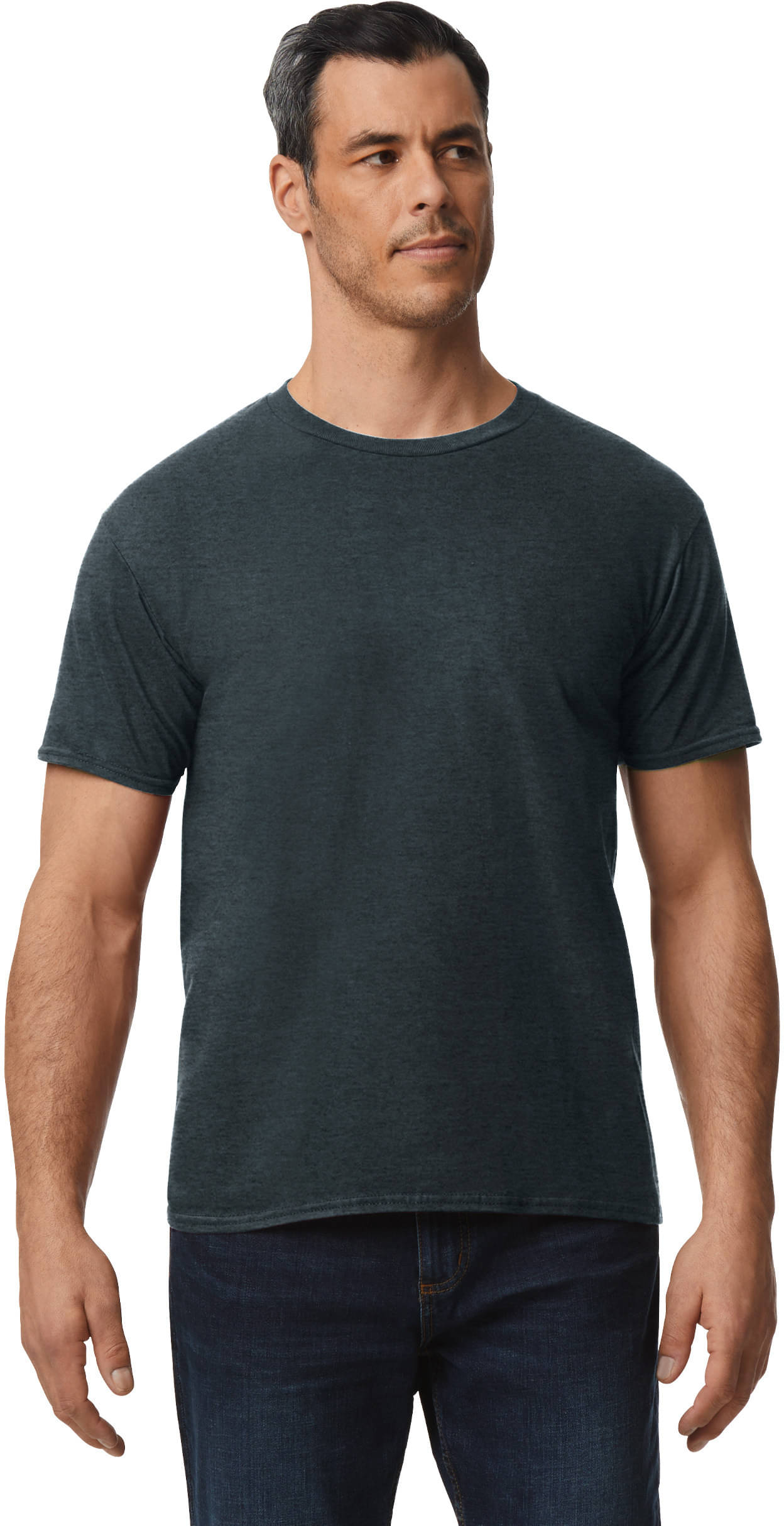 Gildan Men Cotton Regular Fit Solid T-Shirt ( Dark Grey ) Gildan Men Cotton Regular Fit Solid T-Shirt ( Dark Grey )