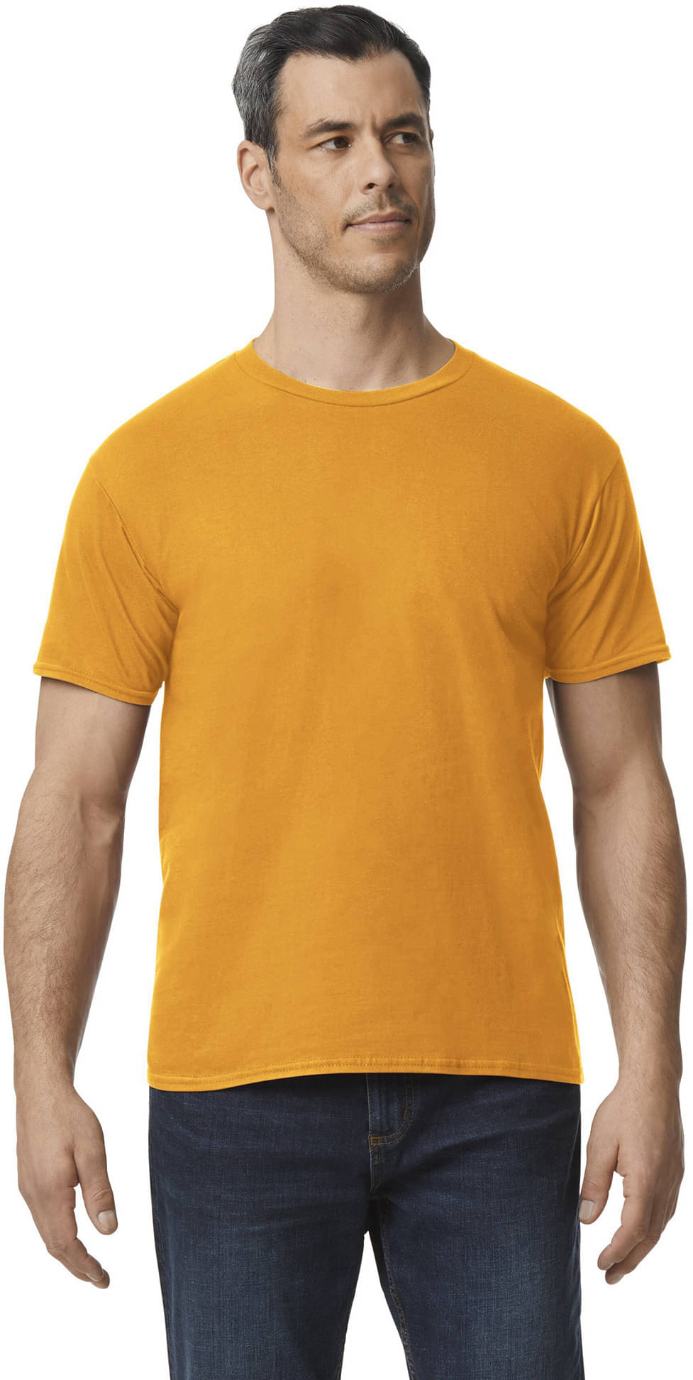 Gildan Men Cotton Regular Fit Solid T-Shirt ( Gold ) Gildan Men Cotton Regular Fit Solid T-Shirt ( Gold )