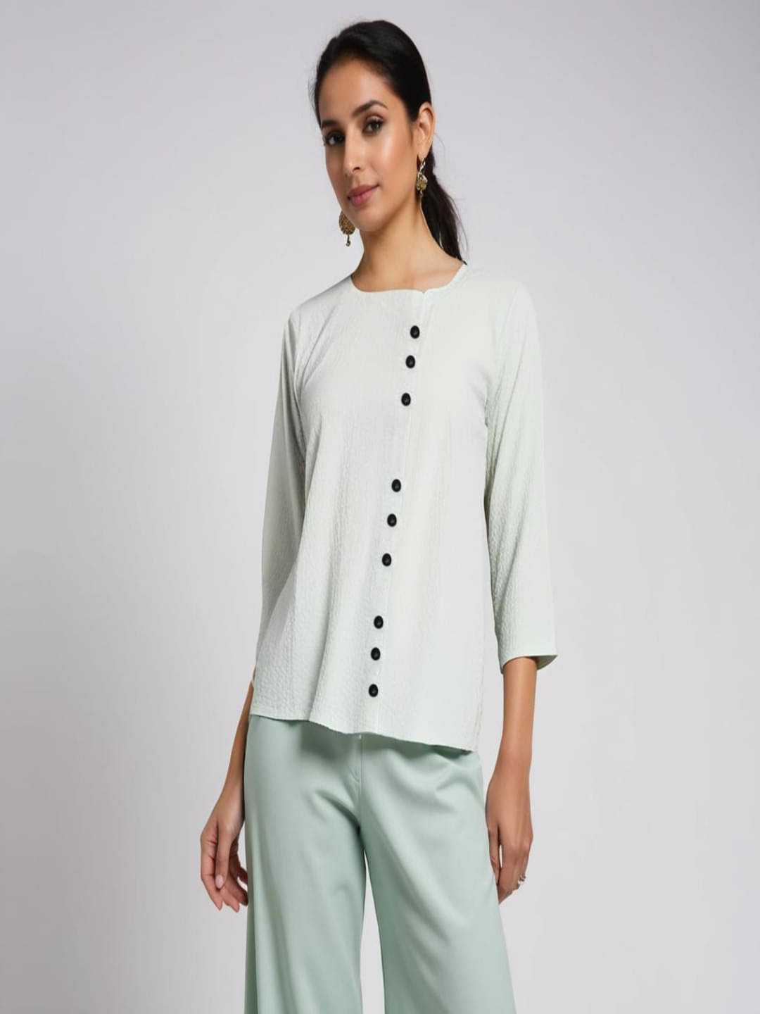 MAYKR Women's Polyester Regular Top ( Green ) MAYKR Women's Polyester Regular Top ( Green )