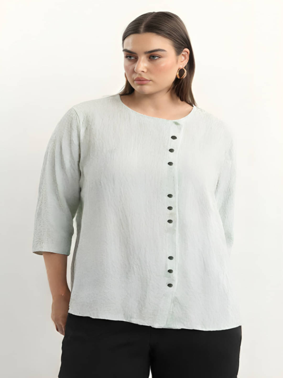     			MAYKR Women's Polyester Regular Top ( Green )