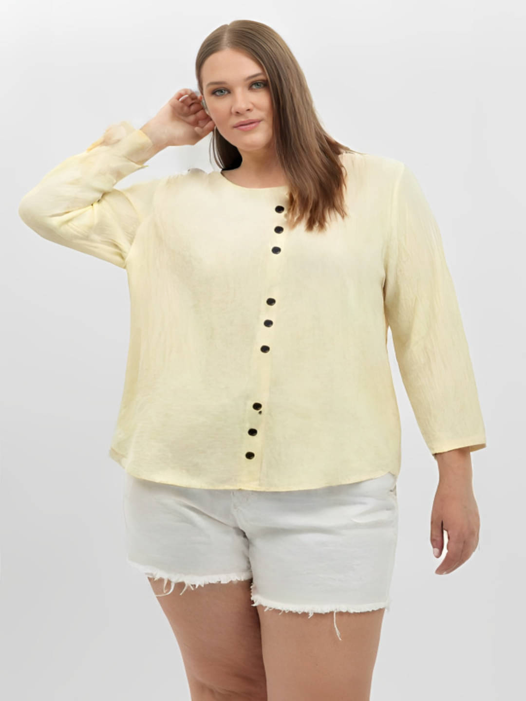     			MAYKR Women's Polyester Regular Top ( Yellow )