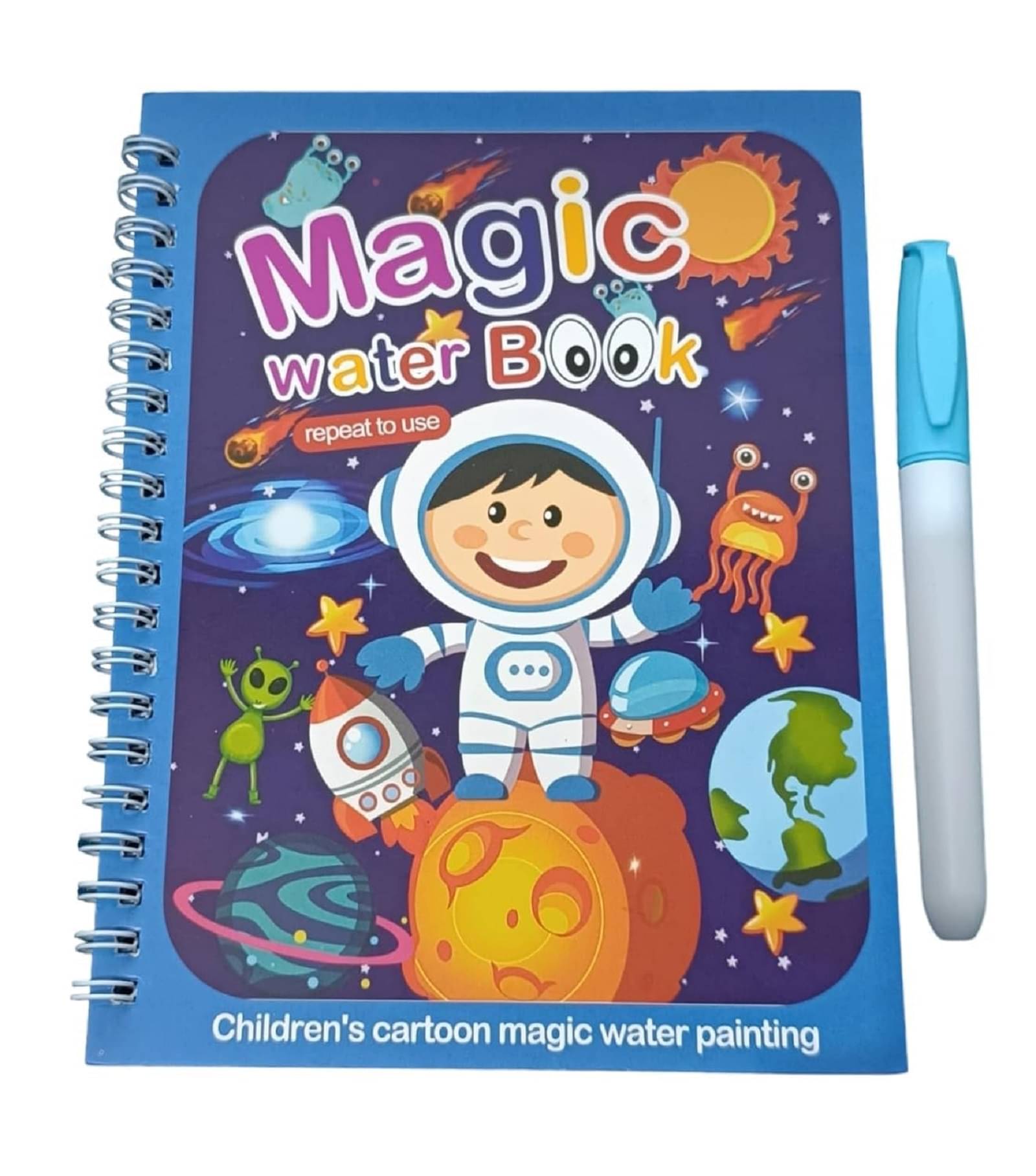 Magic Water Reusable Colouring Notebook Super Fun Activity Book Wonderful Quick Dry Book Self-Drying with Water Pen for Kids Drawing Practice Book Magic Water Reusable Colouring Notebook Super Fun Activity Book Wonderful Quick Dry Book Self-Drying with Water Pen for Kids Drawing Practice Book