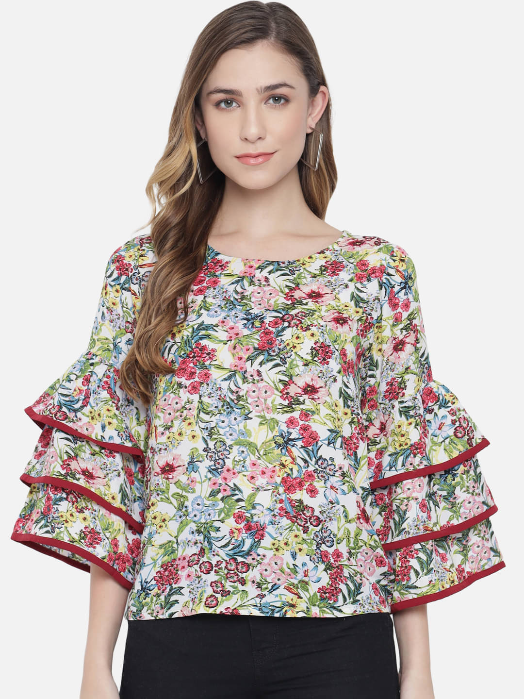 OTIRA Women's Crepe Regular Top ( Multicolor ) OTIRA Women's Crepe Regular Top ( Multicolor )