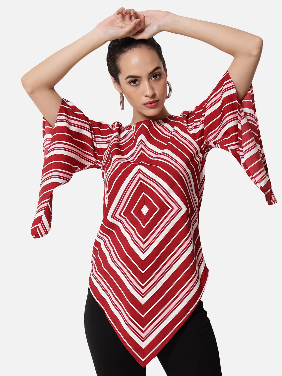 OTIRA Red Crepe Women's Regular Top ( Pack of 1 ) OTIRA Red Crepe Women's Regular Top ( Pack of 1 )