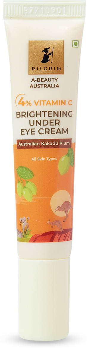 Pilgrim 4% Vitamin C Brightening Under Eye Cream Sunscreen,For All Skin Type,15Ml (pack Of 1) Pilgrim 4% Vitamin C Brightening Under Eye Cream Sunscreen,For All Skin Type,15Ml (pack Of 1)