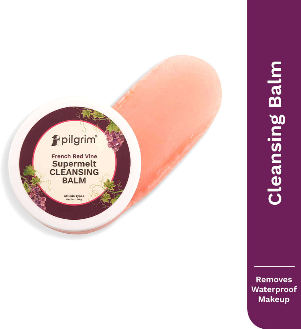 Pilgrim French Red Vine Supermelt Makeup Remover Cleansing Balm Make Up,For All Skin Type,50Gm (pack Of 1) Pilgrim French Red Vine Supermelt Makeup Remover Cleansing Balm Make Up,For All Skin Type,50Gm (pack Of 1)