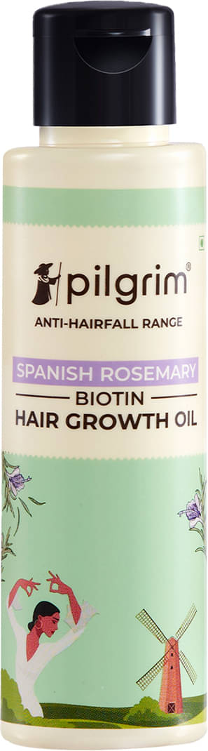     			Pilgrim Spanish Rosemary & Biotin Hair Growth Oil Hair Oil,For All Hair Type,100Ml (pack Of 1)