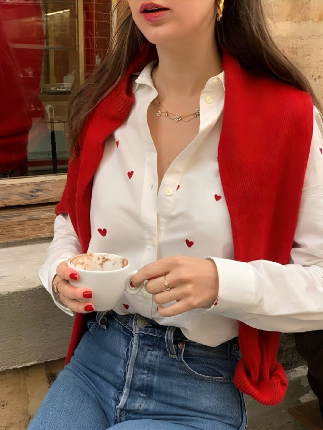     			PLUS PARADISE Women Printed Cotton Shirt ( White )