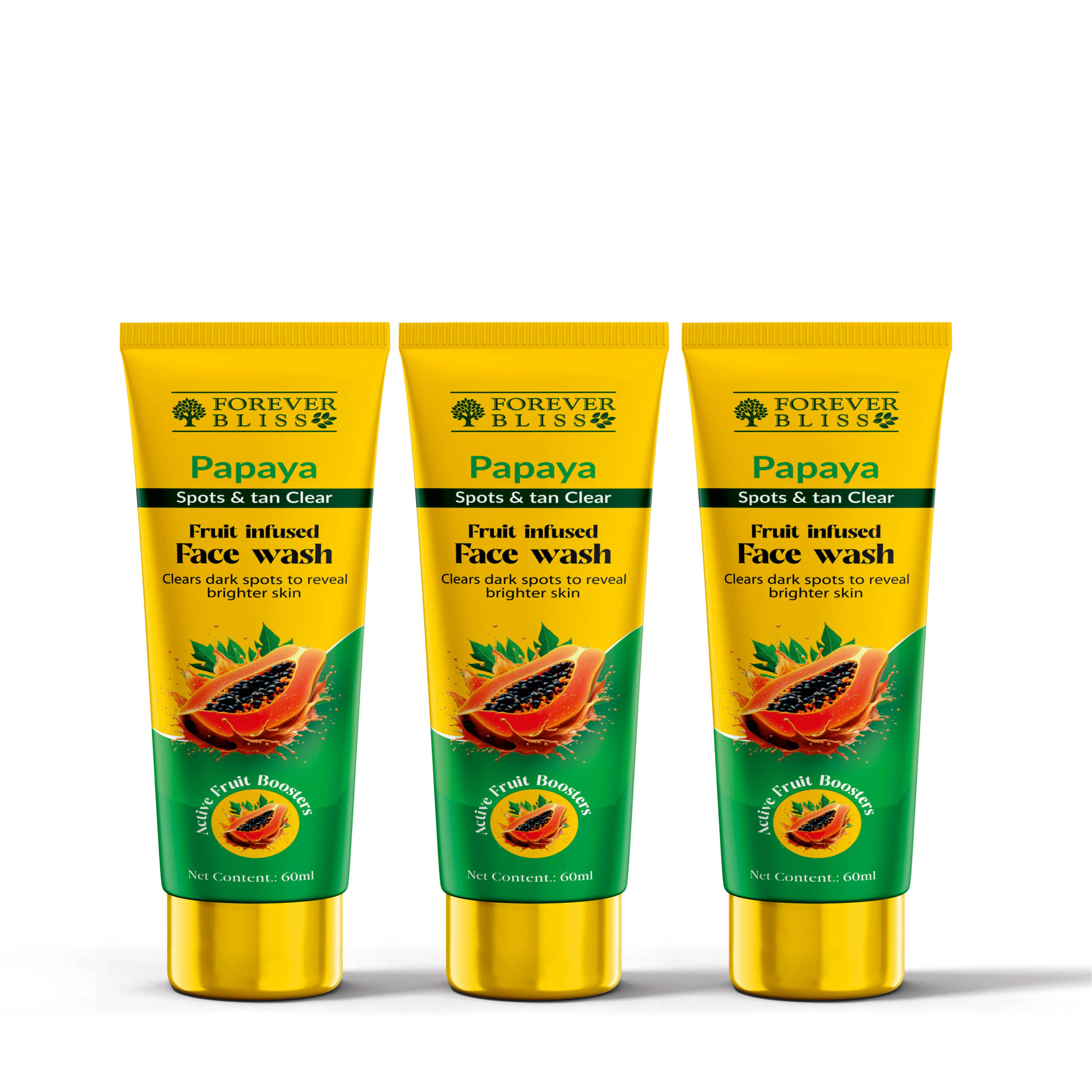     			Papaya Spots & Tan Clear Fruit Infused Face Wash (Pack Of 3)