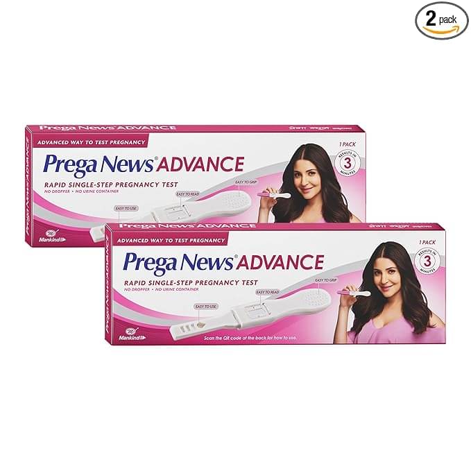 Prega News Advance, HCG Home Pregnancy Test, Midstream Urine Test Kit, One Step Pregnancy Test, Easy to Use, Accurate Result in Just 3 Minutes x Pack of 1 (2) Prega News Advance, HCG Home Pregnancy Test, Midstream Urine Test Kit, One Step Pregnancy Test, Easy to Use, Accurate Result in Just 3 Minutes x Pack of 1 (2)