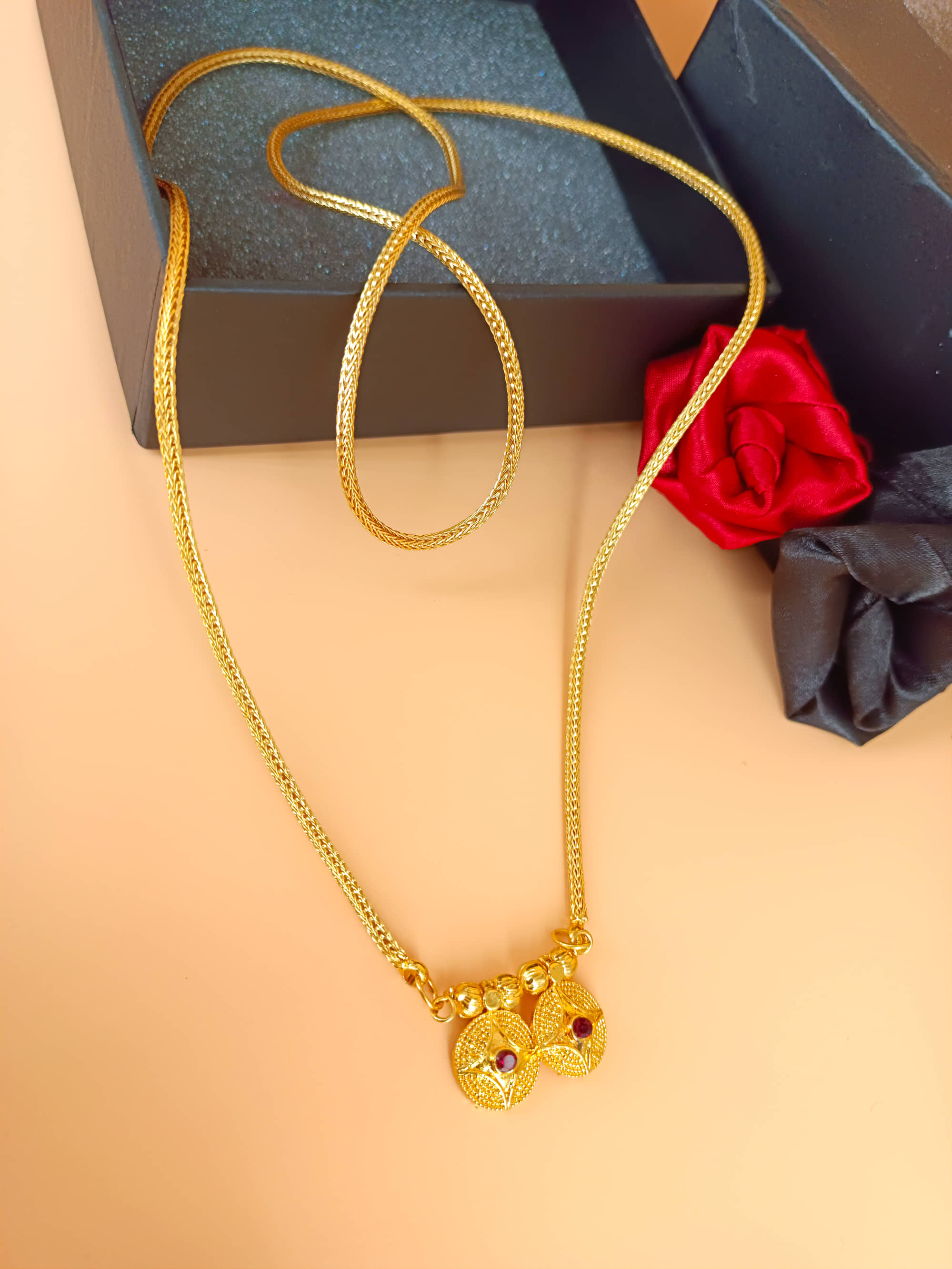 RANEM Golden Mangalsutra ( Pack of 1 )