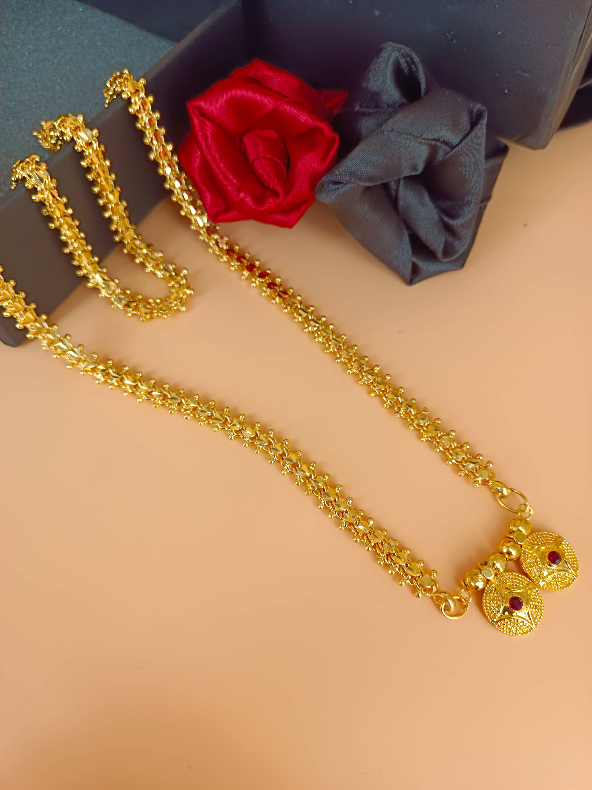 RANEM Golden Mangalsutra ( Pack of 1 )