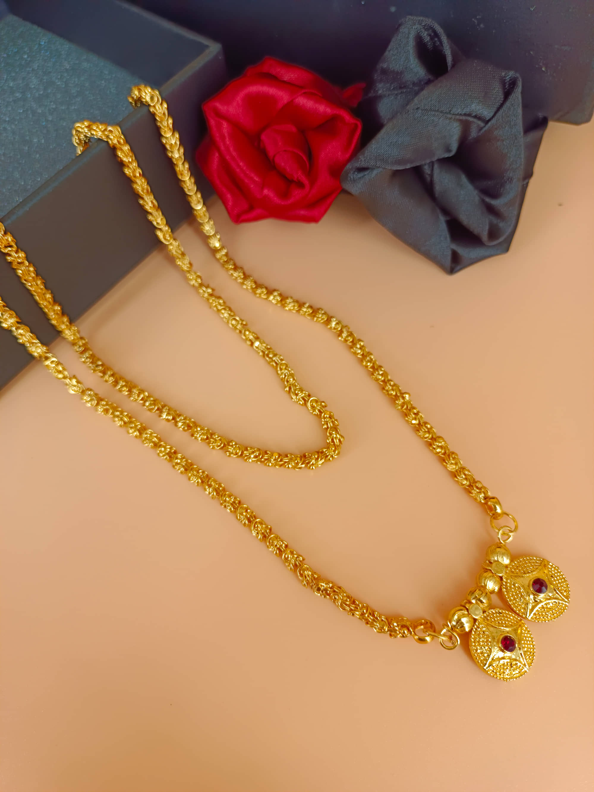 RANEM Golden Mangalsutra ( Pack of 1 )