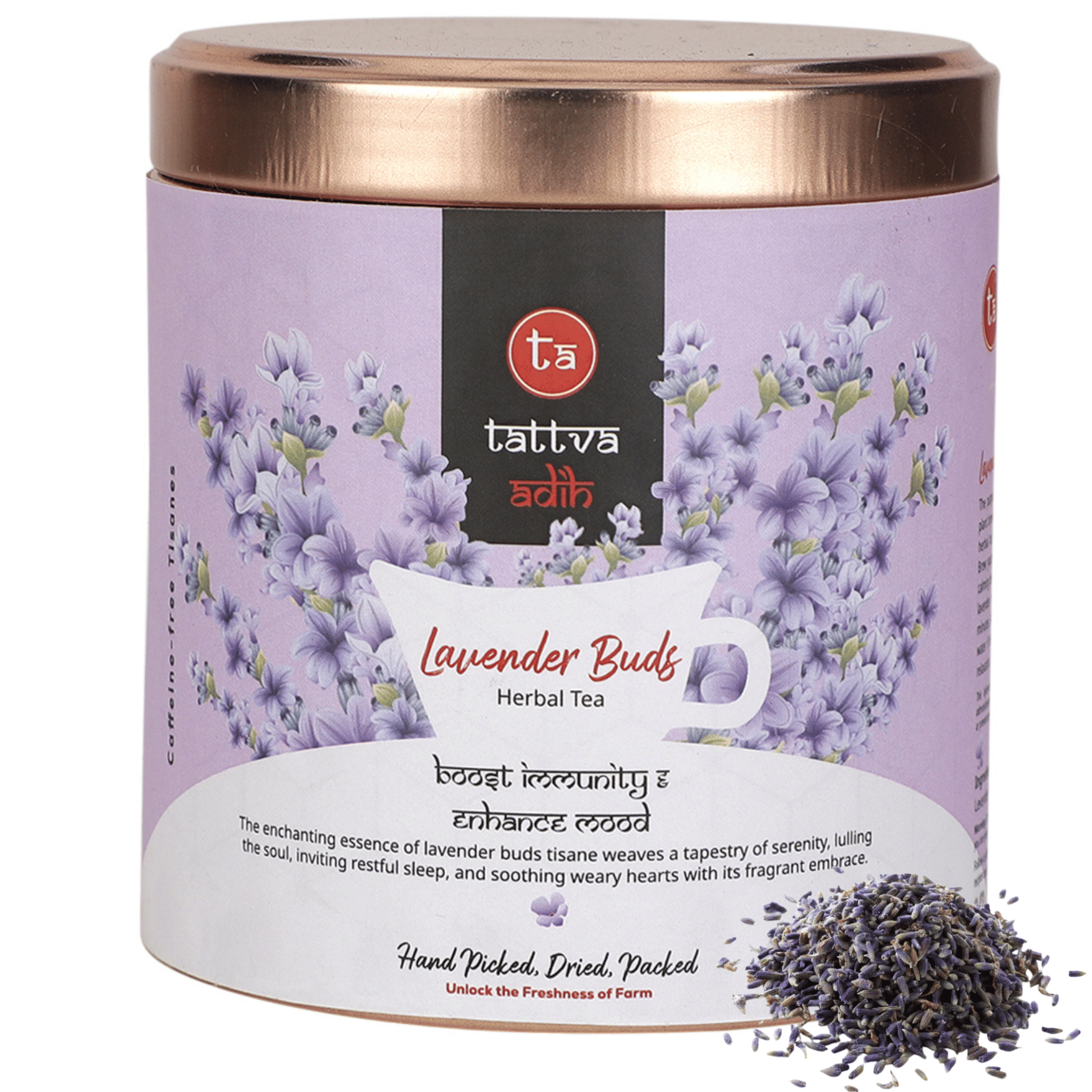Tattva Adih Lavender Tea Loose Leaf 50 gm     			Tattva Adih Lavender Tea Loose Leaf 50 gm