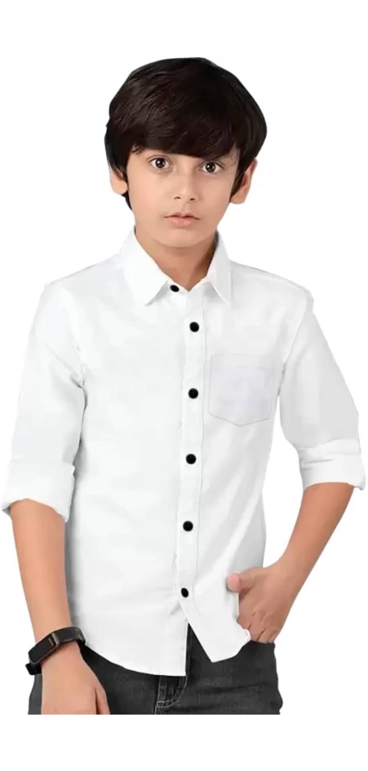     			ZAKAR STYLE Pack of 1 Boys 100% Cotton Full Sleeves Shirt ( White )