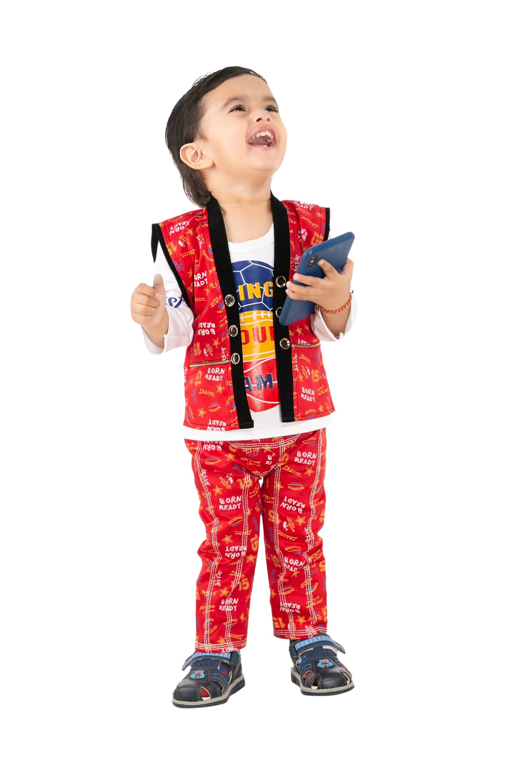     			s muktar garments Pack of 1 Baby Boys Denim T-Shirt & Pants Set ( Red )