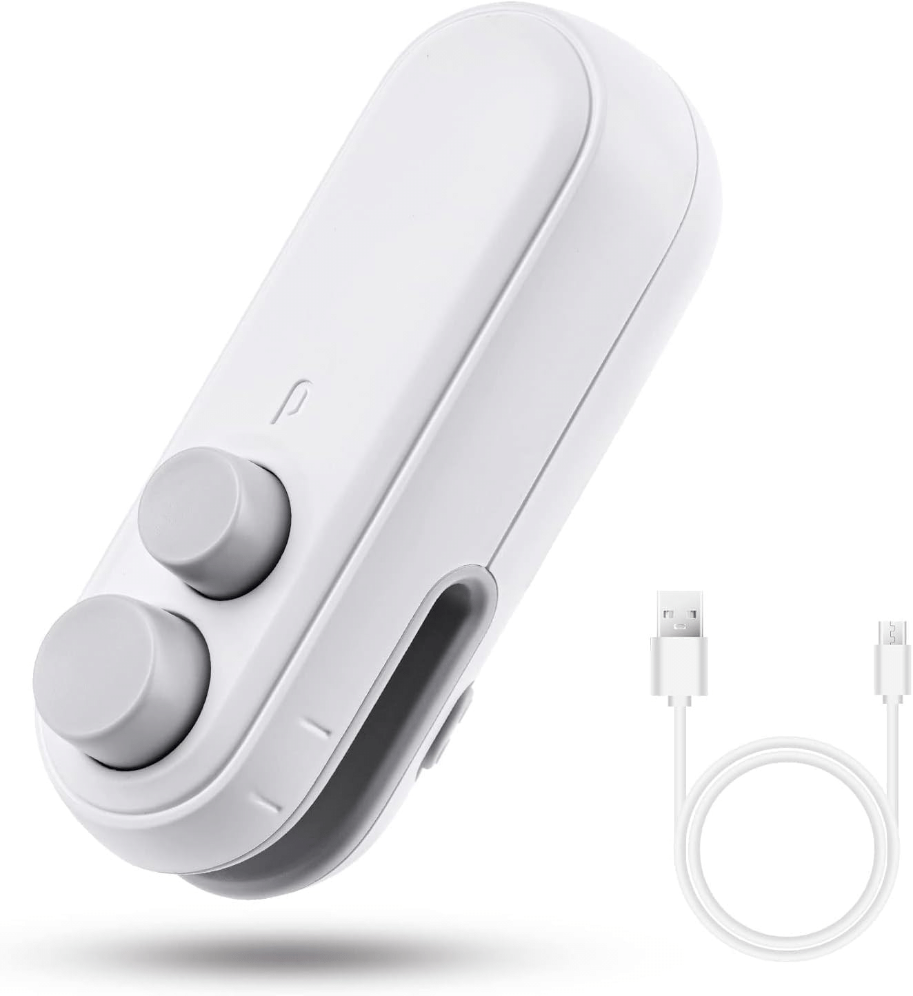     			sakimo Portable Mini Sealing Machine 2 in 1 USB Rechargeable Magnetic Bag Sealer Heat Seal with Cutter, Plastic Bags Packing Machine Home Appliances