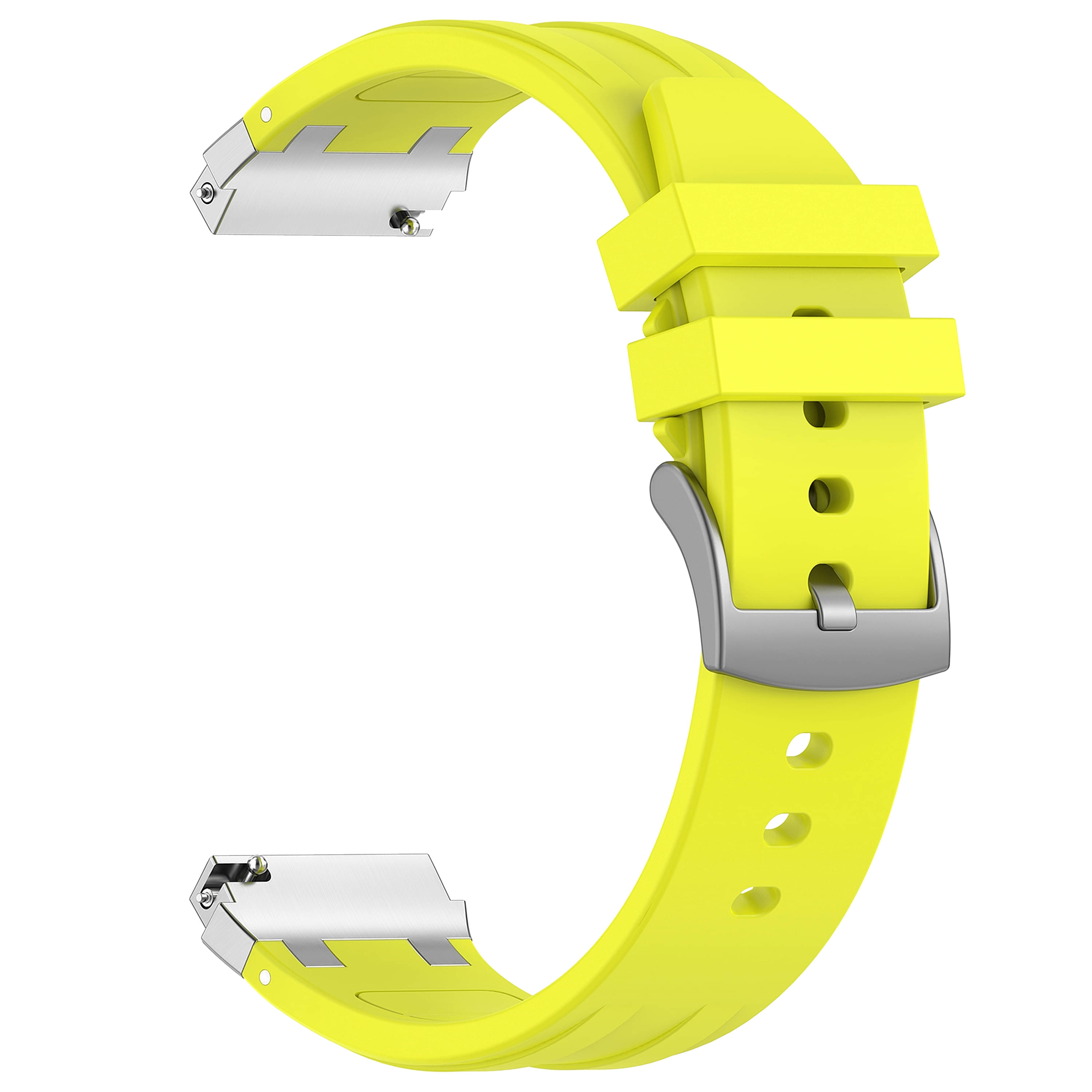     			ACM Watch Strap Silicone Belt 22mm compatible with Noise Noisefit Arc Smartwatch Metal Hook Band Lime Yellow