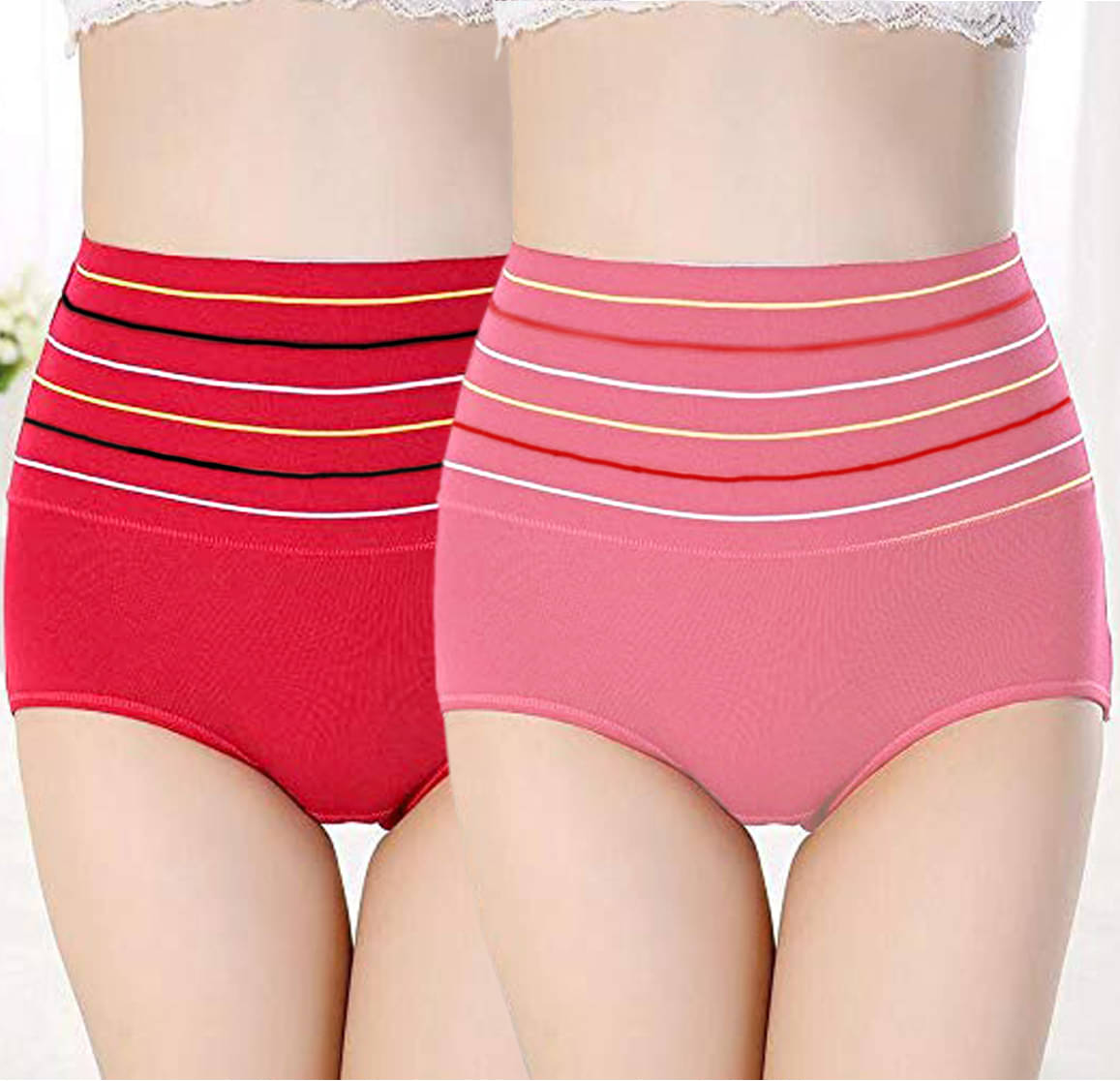     			Bebron Pack of 2 Cotton Lycra Hipster For Women ( Multi Color )