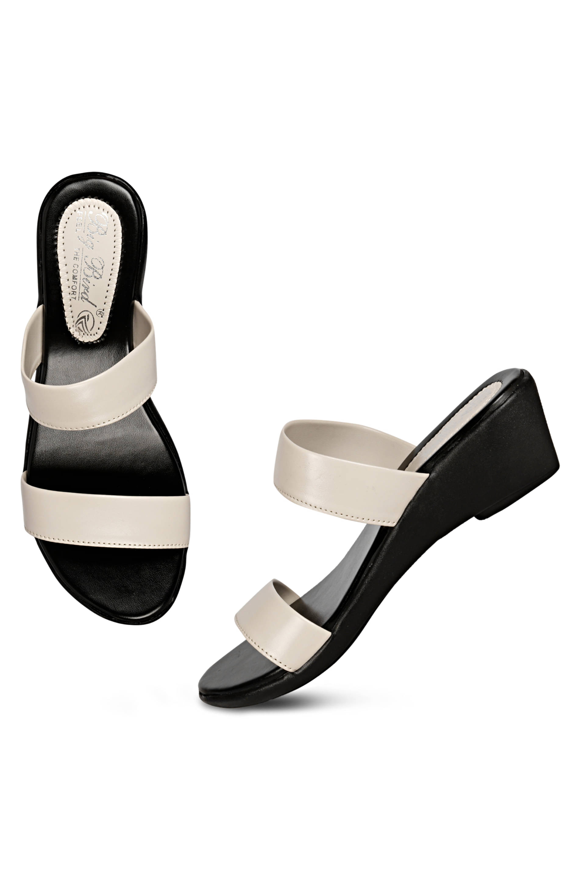     			Big Bird Footwear Cream Women's Sandal Heels