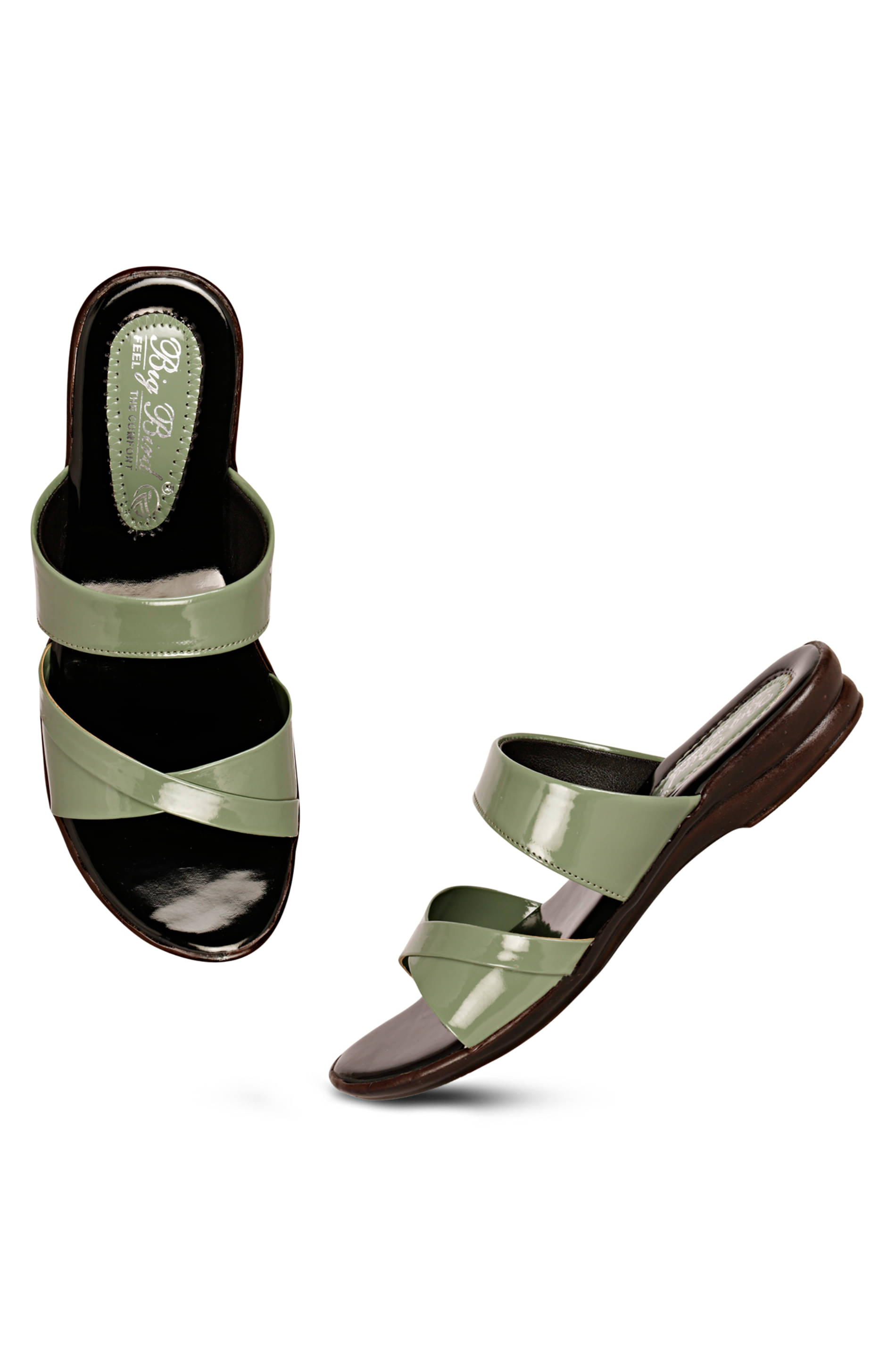     			Big Bird Footwear Green Women's Flats