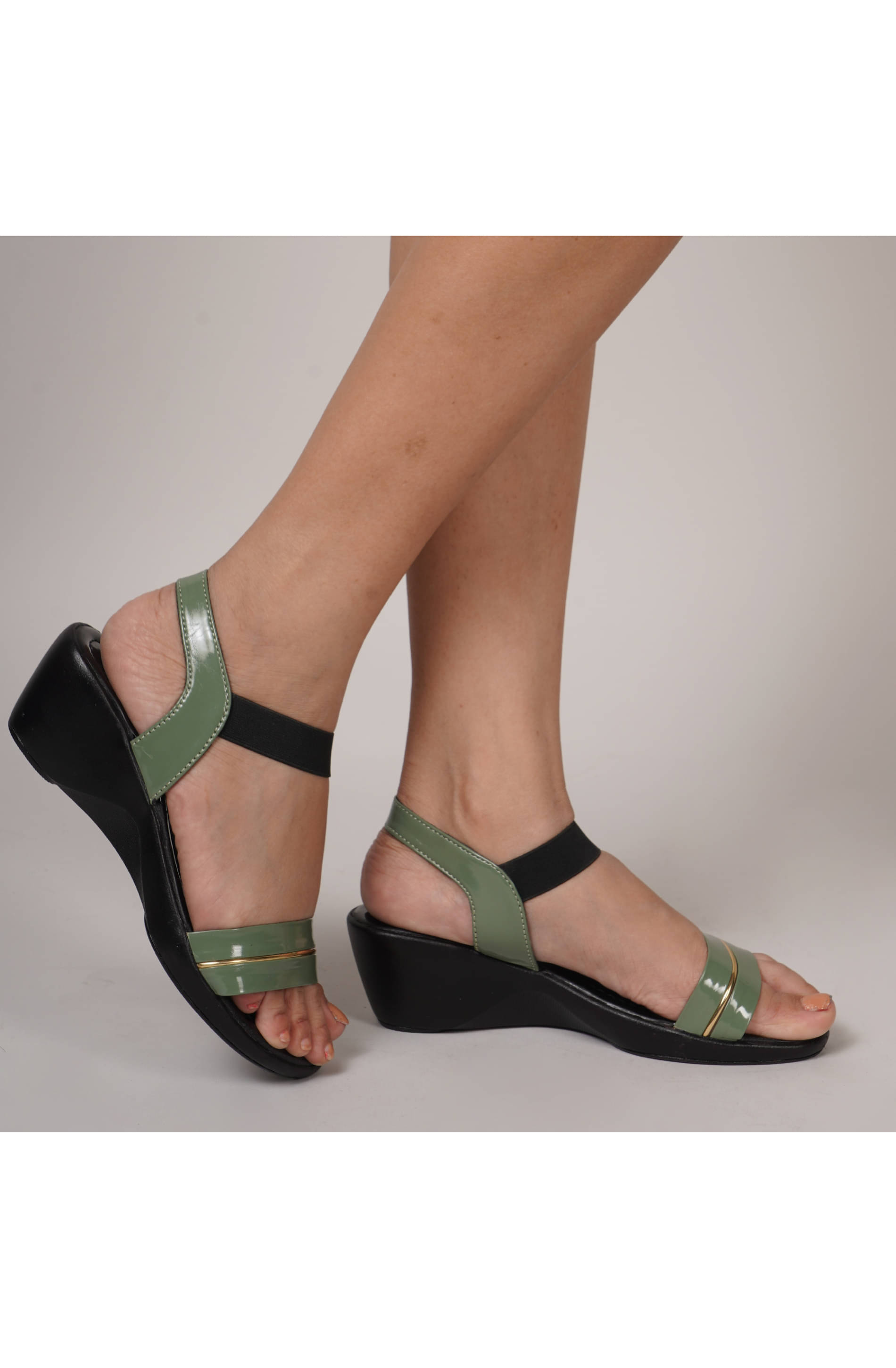     			Big Bird Footwear Green Women's Sandal Heels