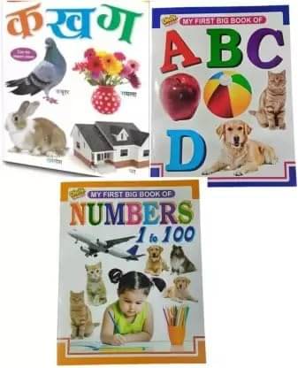    			Divik Hindi ABC My First Board Hindi Book + MY FIRST BIG BOOK OF ABCD ( ENGLISH ALPHABET) + MY FIRST BIG BOOK OF NUMBERS 1 TO 100 ( Numericals) (Combo 3 Books ) (Paperback, Divik) [Paperback] Divik Paperback – 1 January 2022