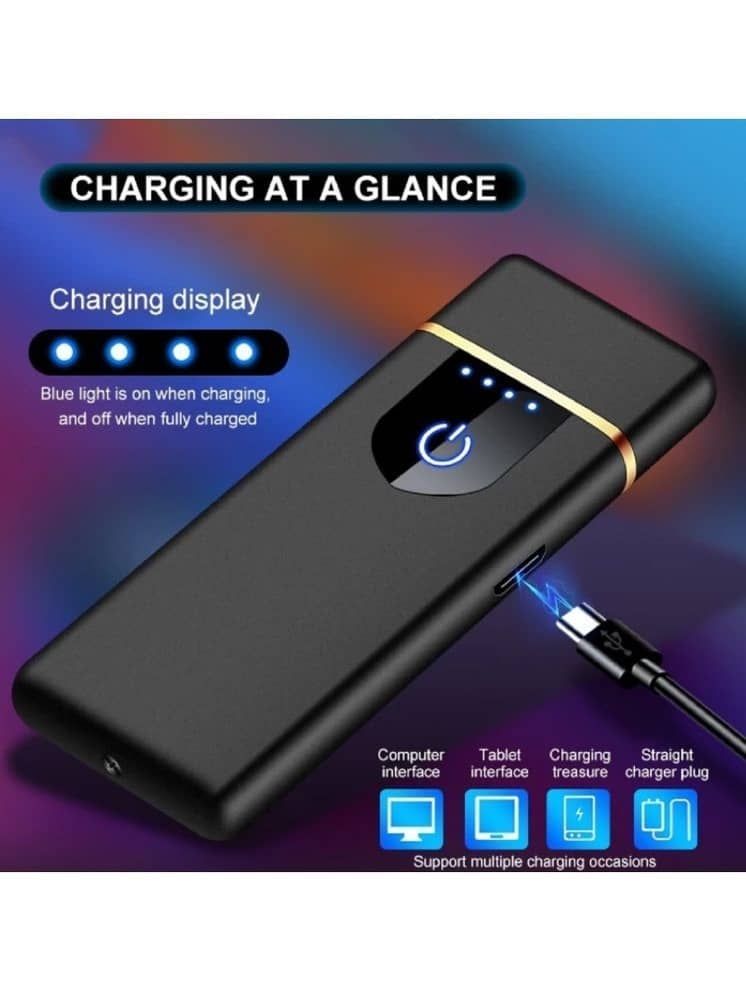 Pulsebit Black USB Lighter ( Pack of 1 ) - Sports and Fitness Equipment | Buy online on ZillyBuy