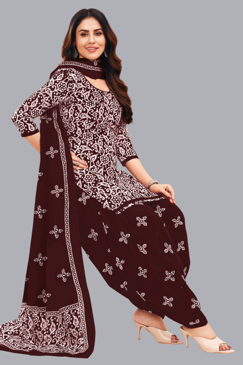     			SIMMU Unstitched Cotton Printed Dress Material - Multicolor ( Pack of 1 )