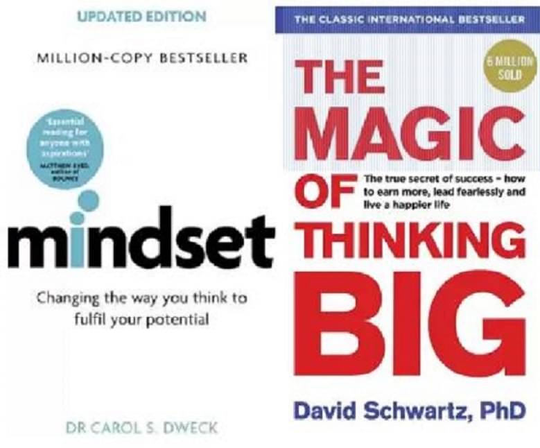    			The Magic Of Thinking Big  & Mindset By David J Schwartz &  Carol Dweck
