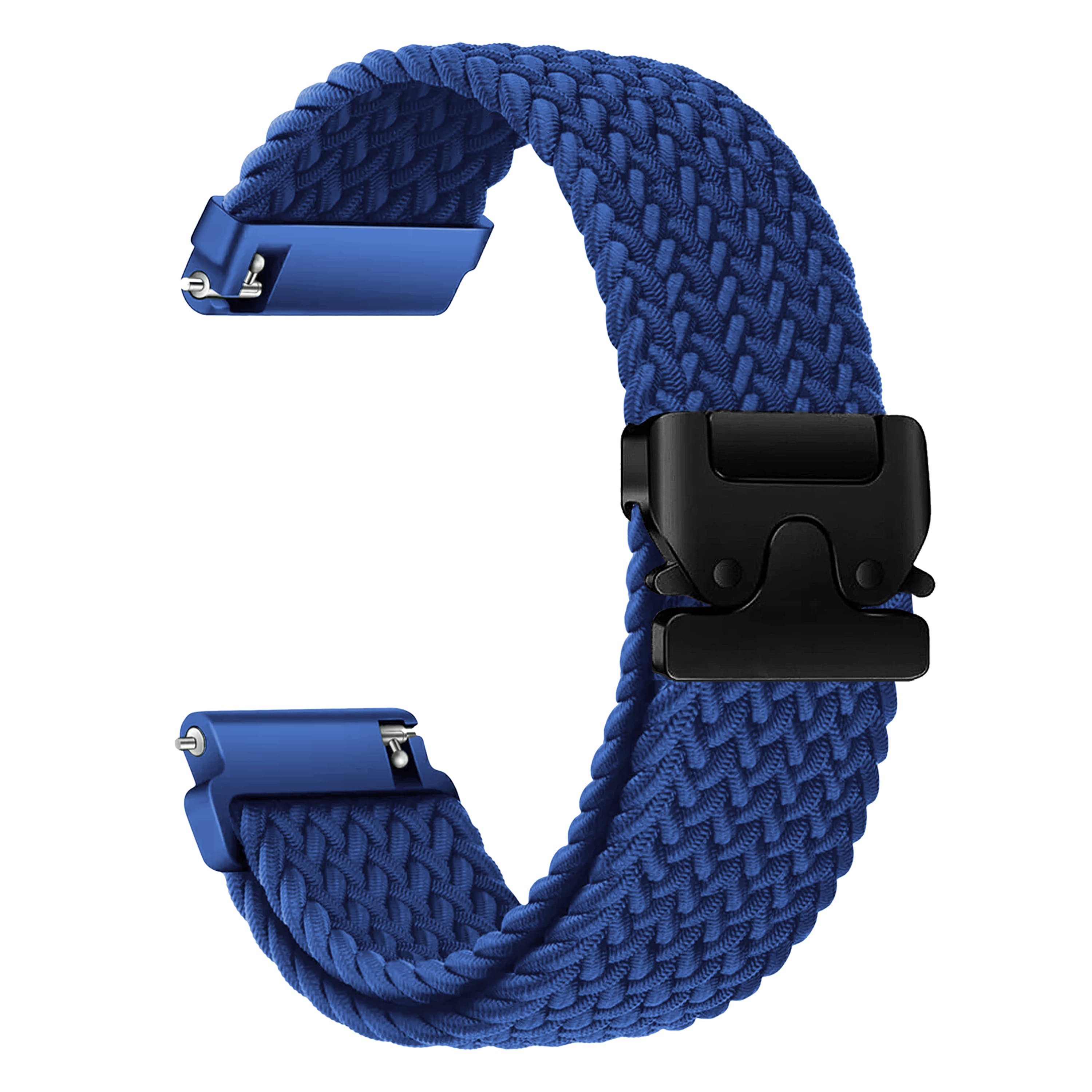 ACM Watch Strap Woven Braided Clipper 22mm compatible with Maxima Max Pro Samurai Smartwatch Adjustable Belt Band Blue ACM Watch Strap Woven Braided Clipper 22mm compatible with Maxima Max Pro Samurai Smartwatch Adjustable Belt Band Blue