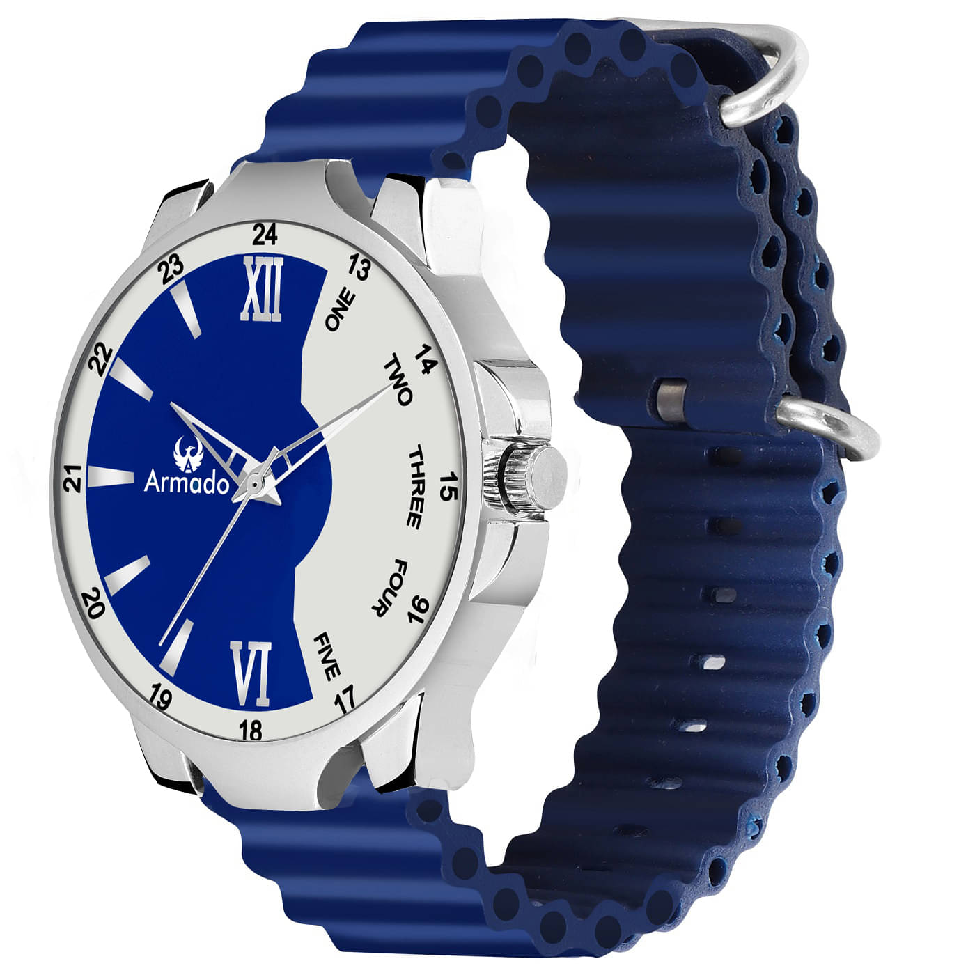     			Armado Blue Silicon Analog Men's Watch