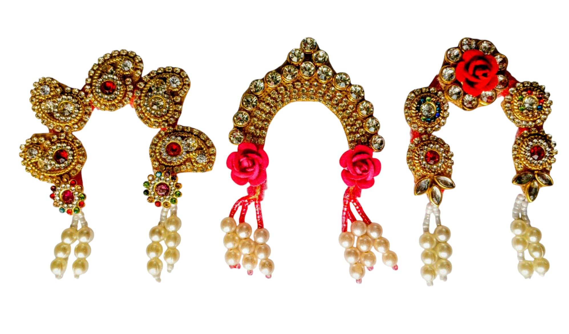     			Cherry Tree Durga Mata Multicolor Crystal Jewellery ( Pack of 3 )