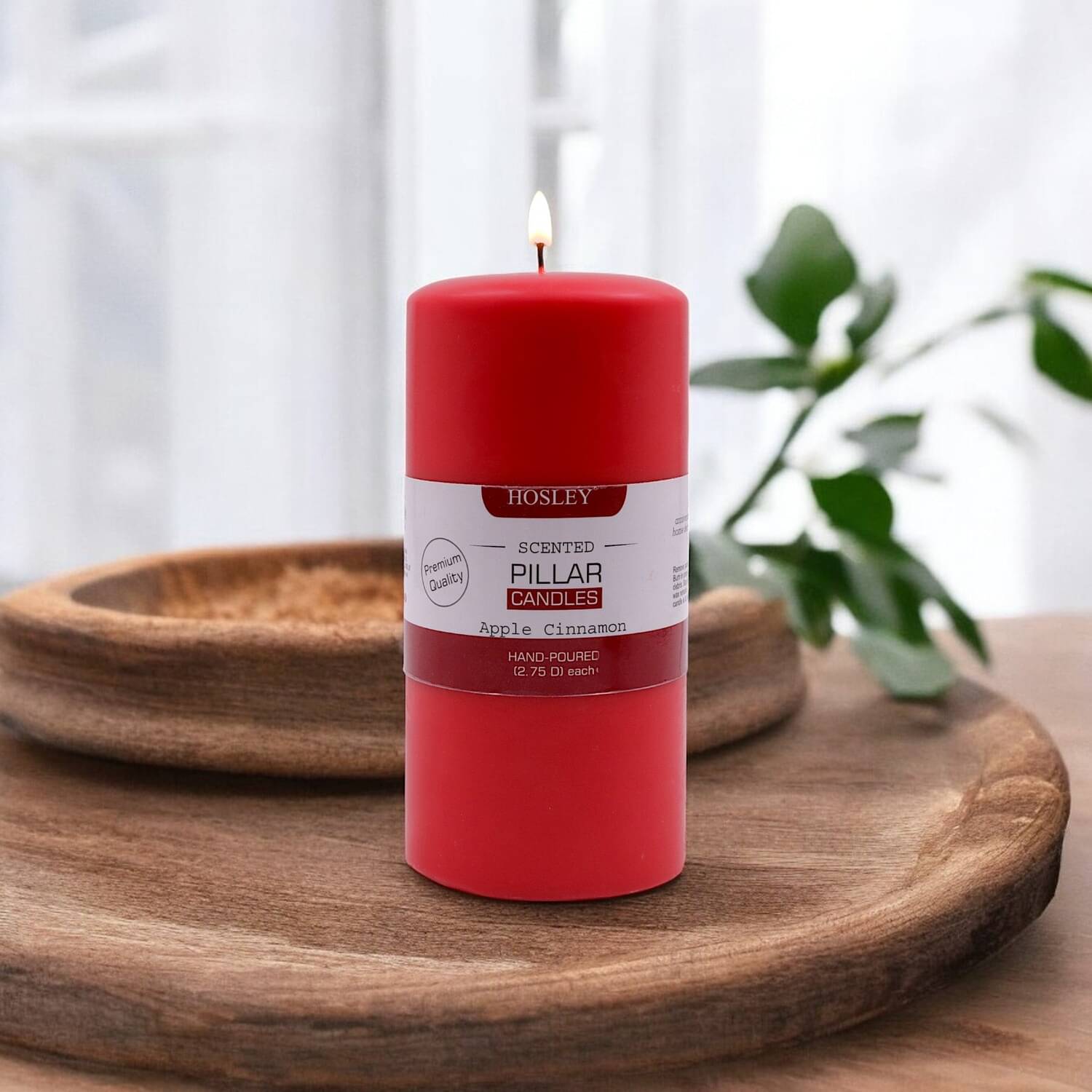     			Hosley Red Pillar Candle 15 cm ( Pack of 1 )